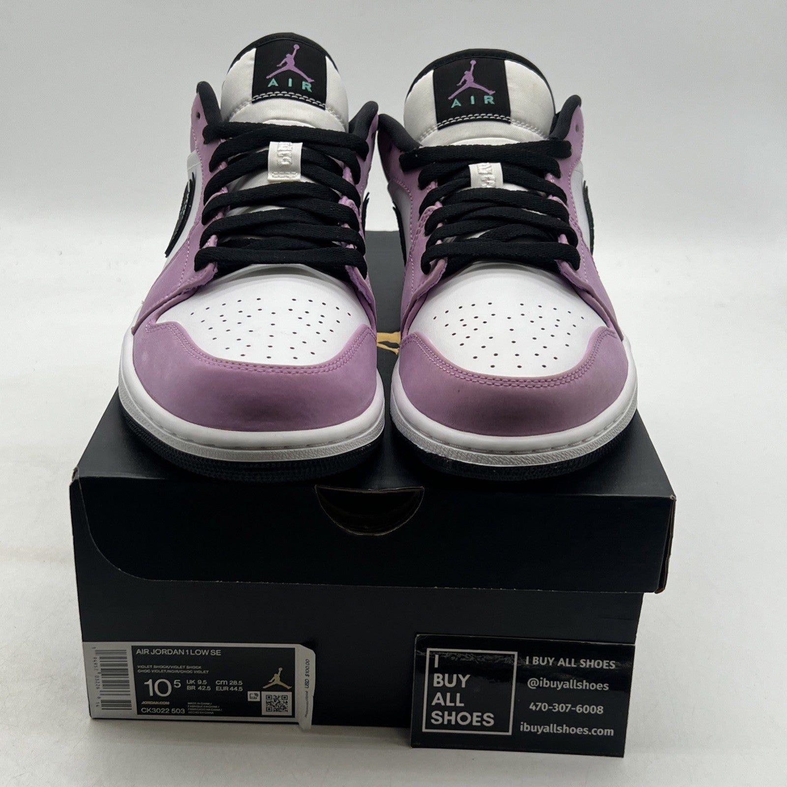 Size 10.5 - Air Jordan 1 SE Low Violet Shock (CK3022-503)