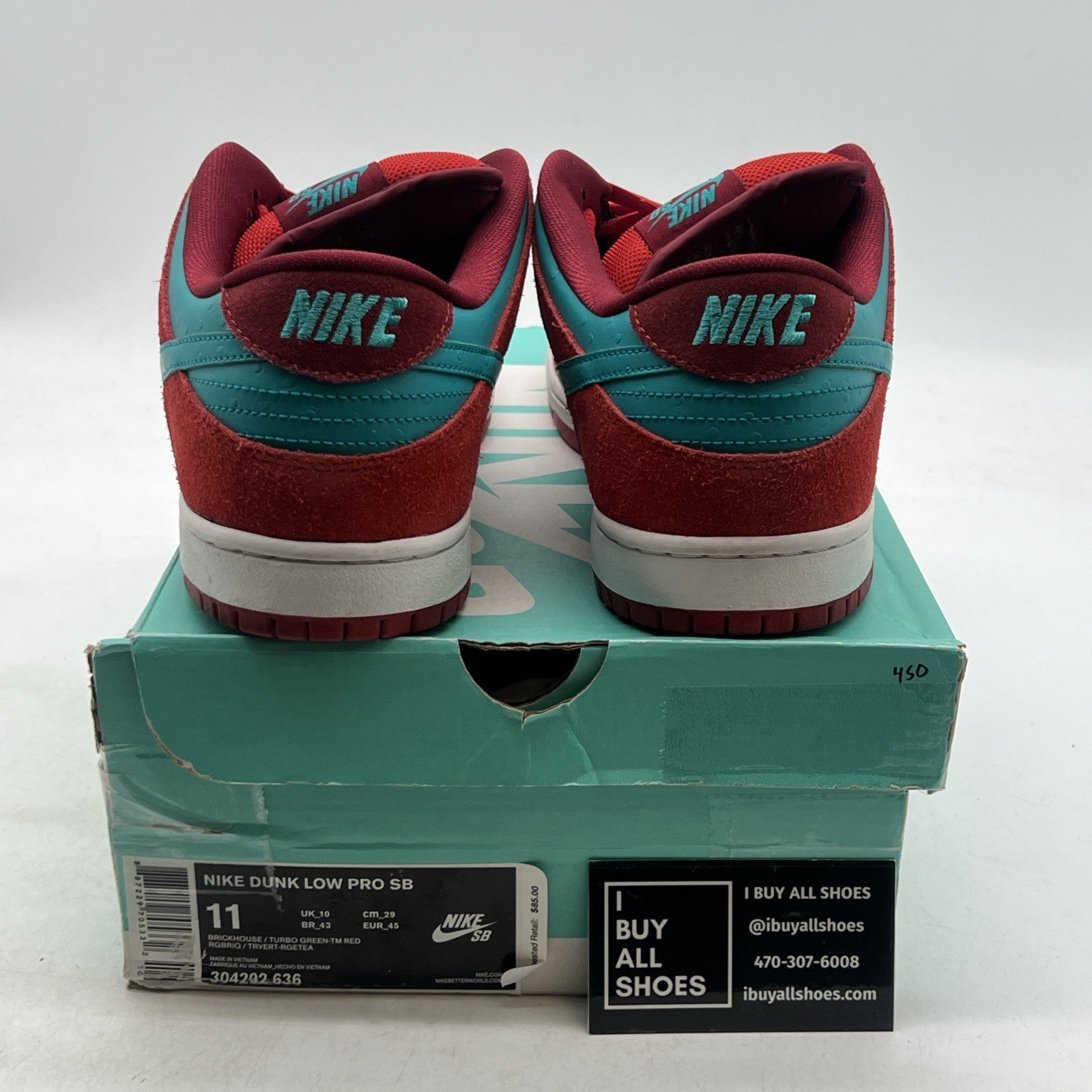 Size 11 - Nike Dunk Pro SB Low Brickhouse Turbo Green (304292-636)