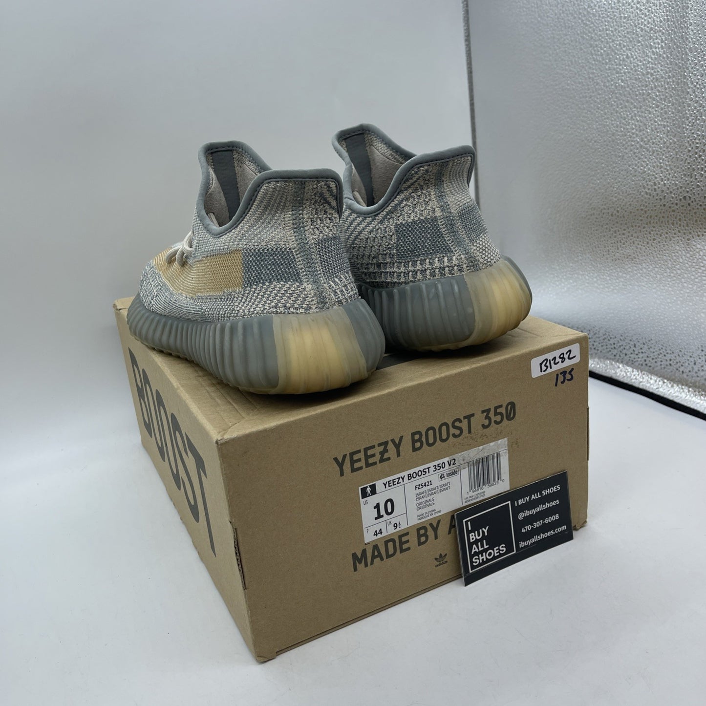 Size 10 - adidas Yeezy Boost 350 V2 Low Israfil Blue Grey Suede (FZ5421)