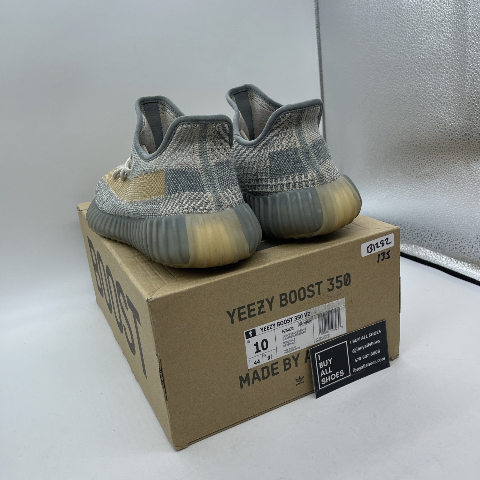 Size 10 - adidas Yeezy Boost 350 V2 Low Israfil Blue Grey Suede (FZ5421)
