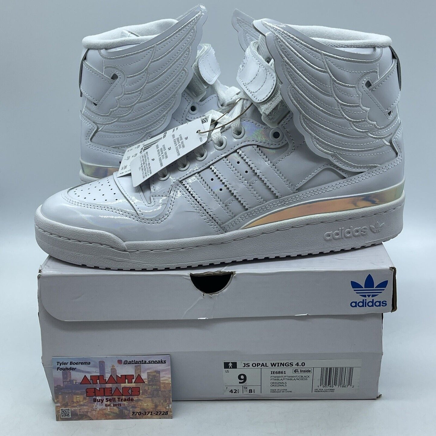 Size 9 - adidas Jeremy Scott x Forum Wings 4.0 White Opal Leather (IE6861)