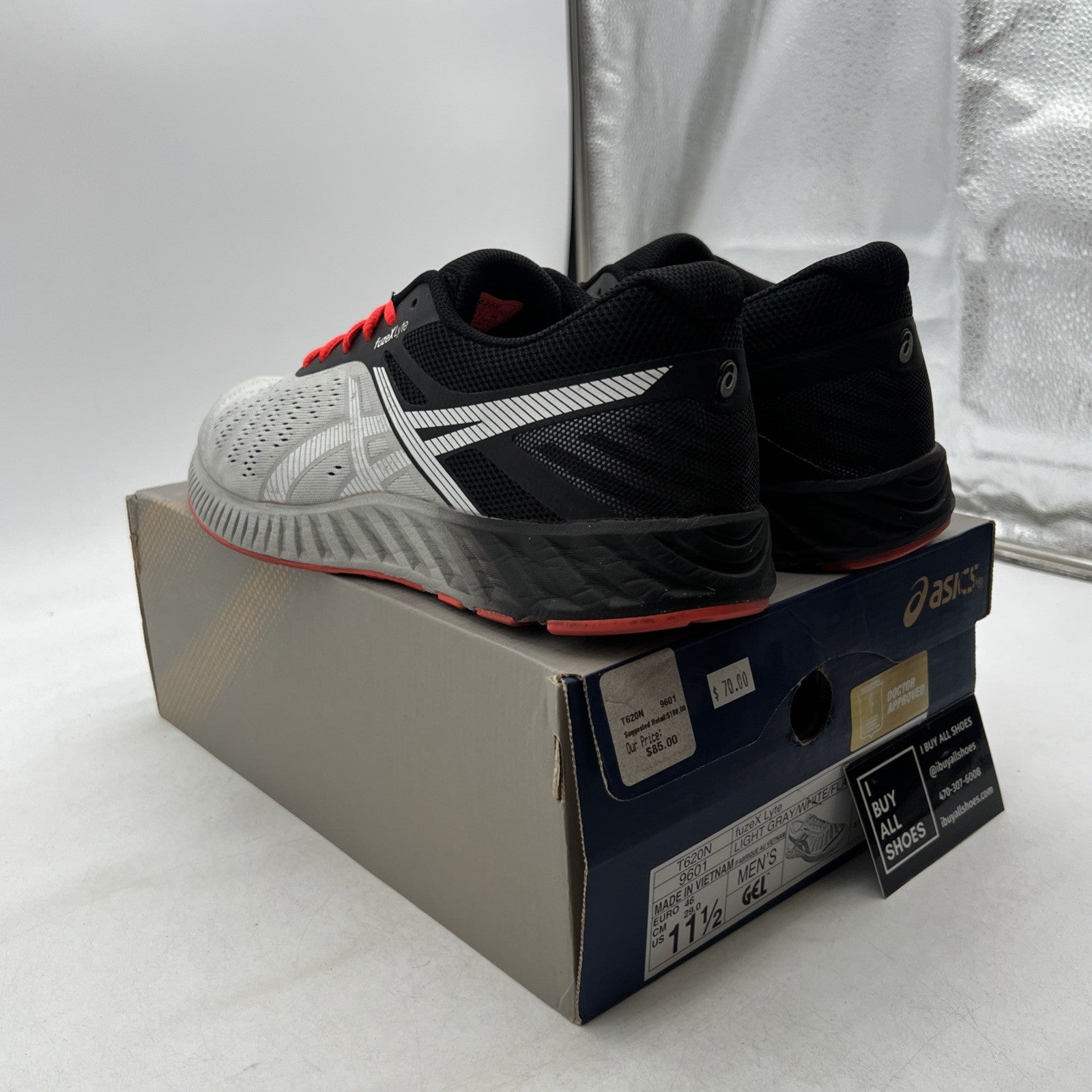 Size 11.5 - Asics FuzeX Lyte Shoes Mens Running Athletic (T620N-9601)