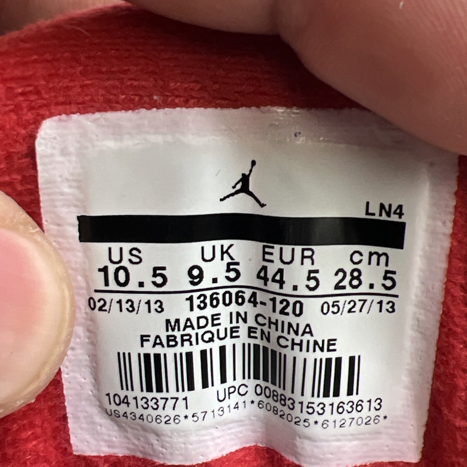 Size 10.5 - Air Jordan 3 Retro 2013 Fire Red (136064-120)