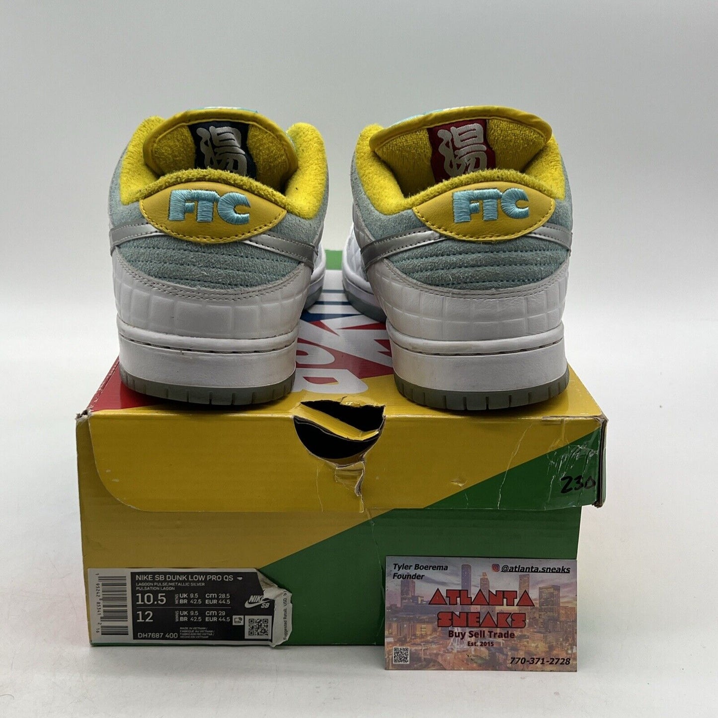 Size 10.5 - Nike FTC x Dunk SB Low Lagoon Pulse (DH7687-400)