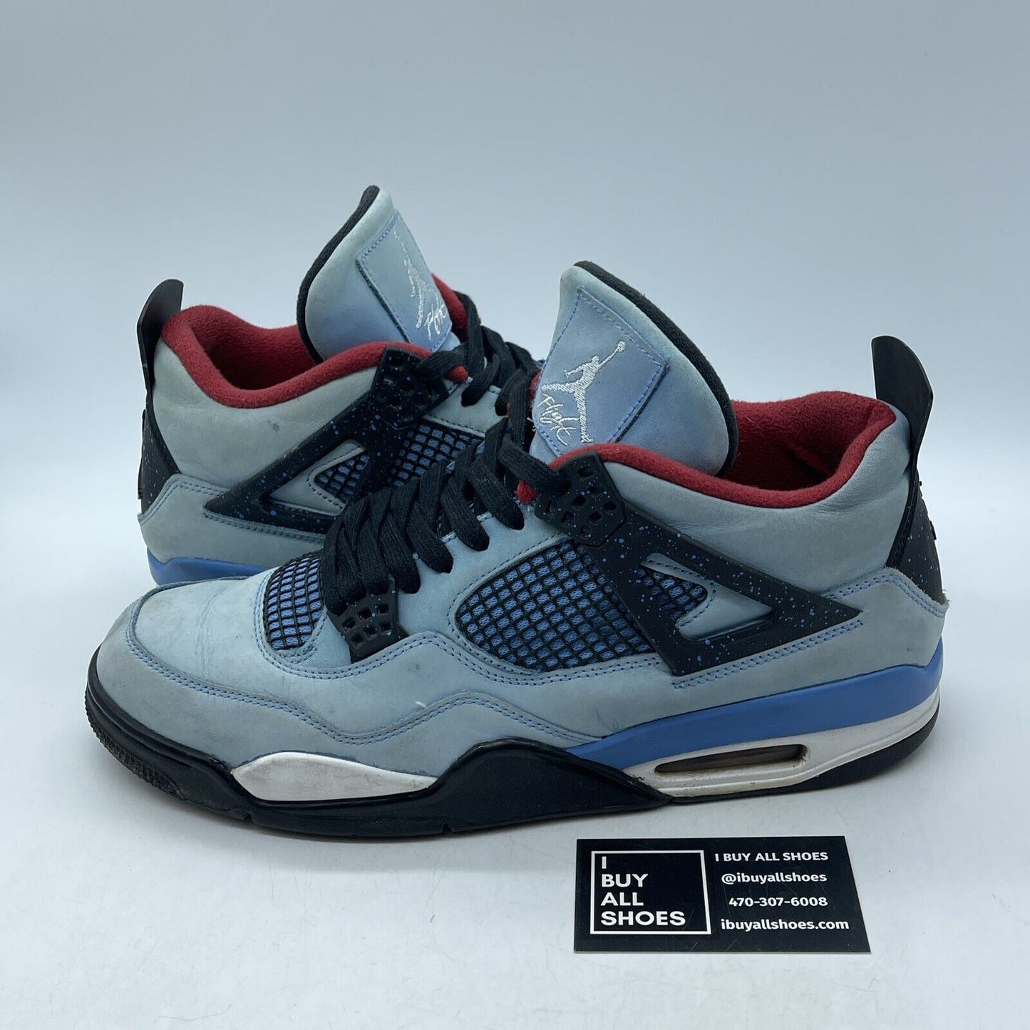 Size 12 - Jordan 4 Retro x Travis Scott Mid Cactus Jack Blue Suede (308497-406)