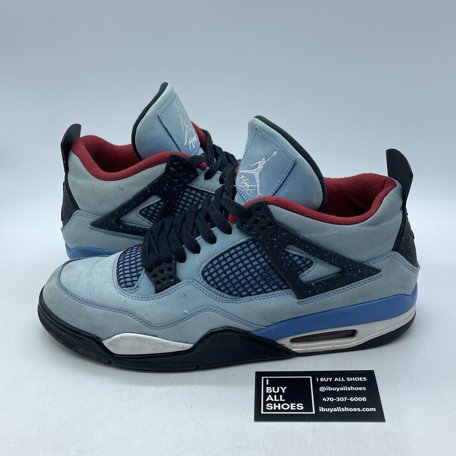 Size 12 - Jordan 4 Retro x Travis Scott Mid Cactus Jack Blue Suede (308497-406)