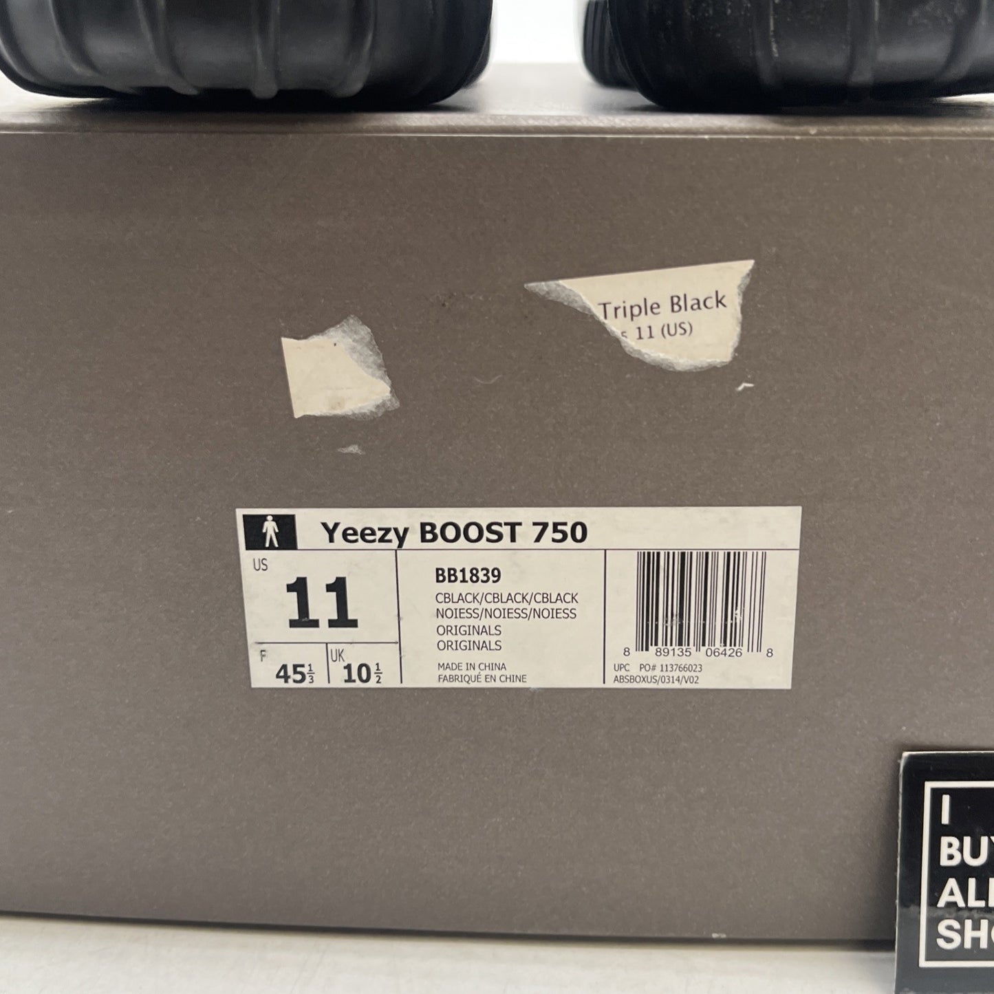Size 11 - adidas Yeezy Boost 750 Triple Black (BB1839)