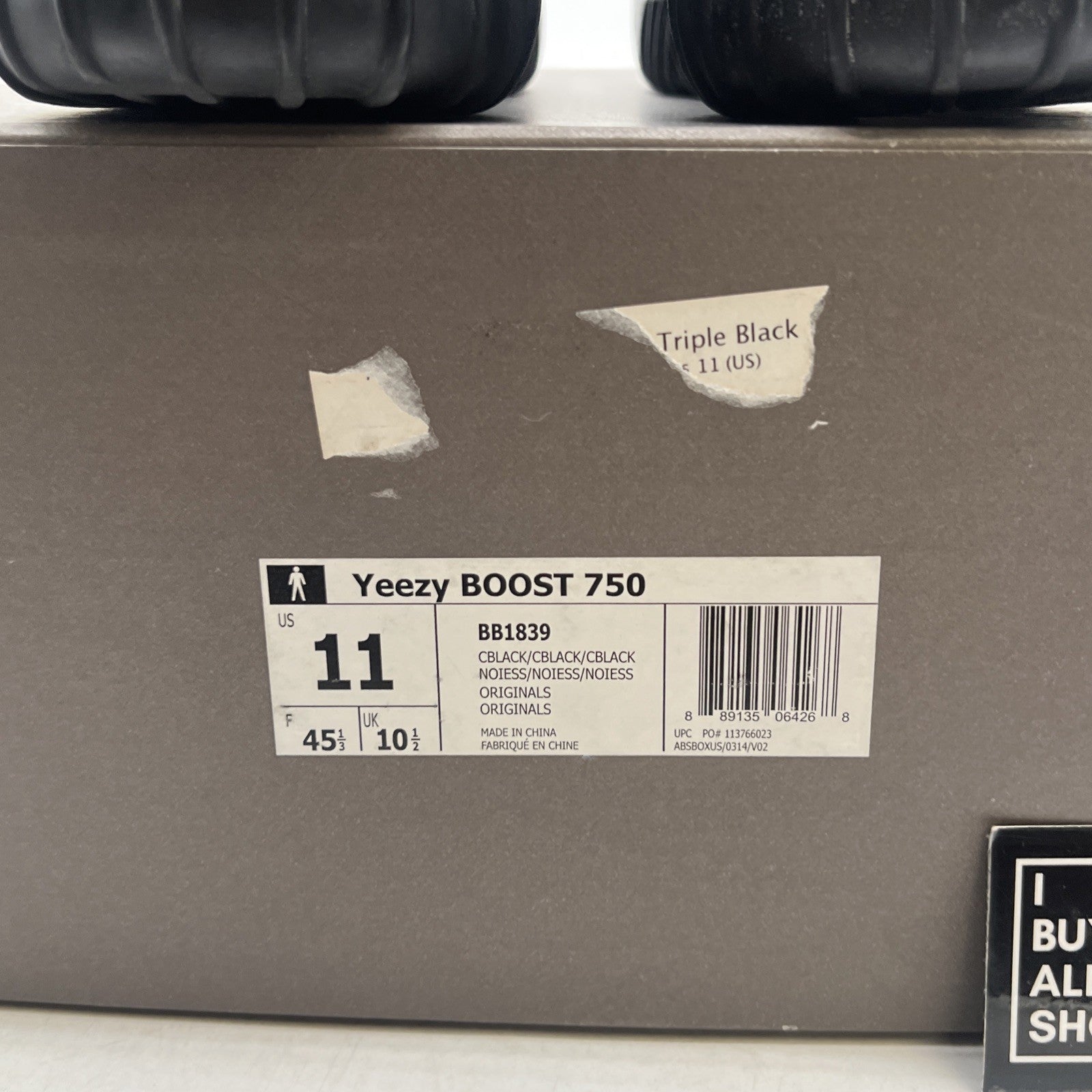 Size 11 - adidas Yeezy Boost 750 Triple Black (BB1839)