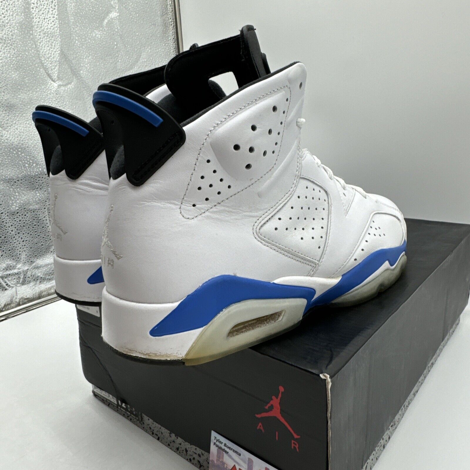 Size 12 - Jordan 6 Retro Sport Blue 2014 White Leather Icy Skills OG All Royal L