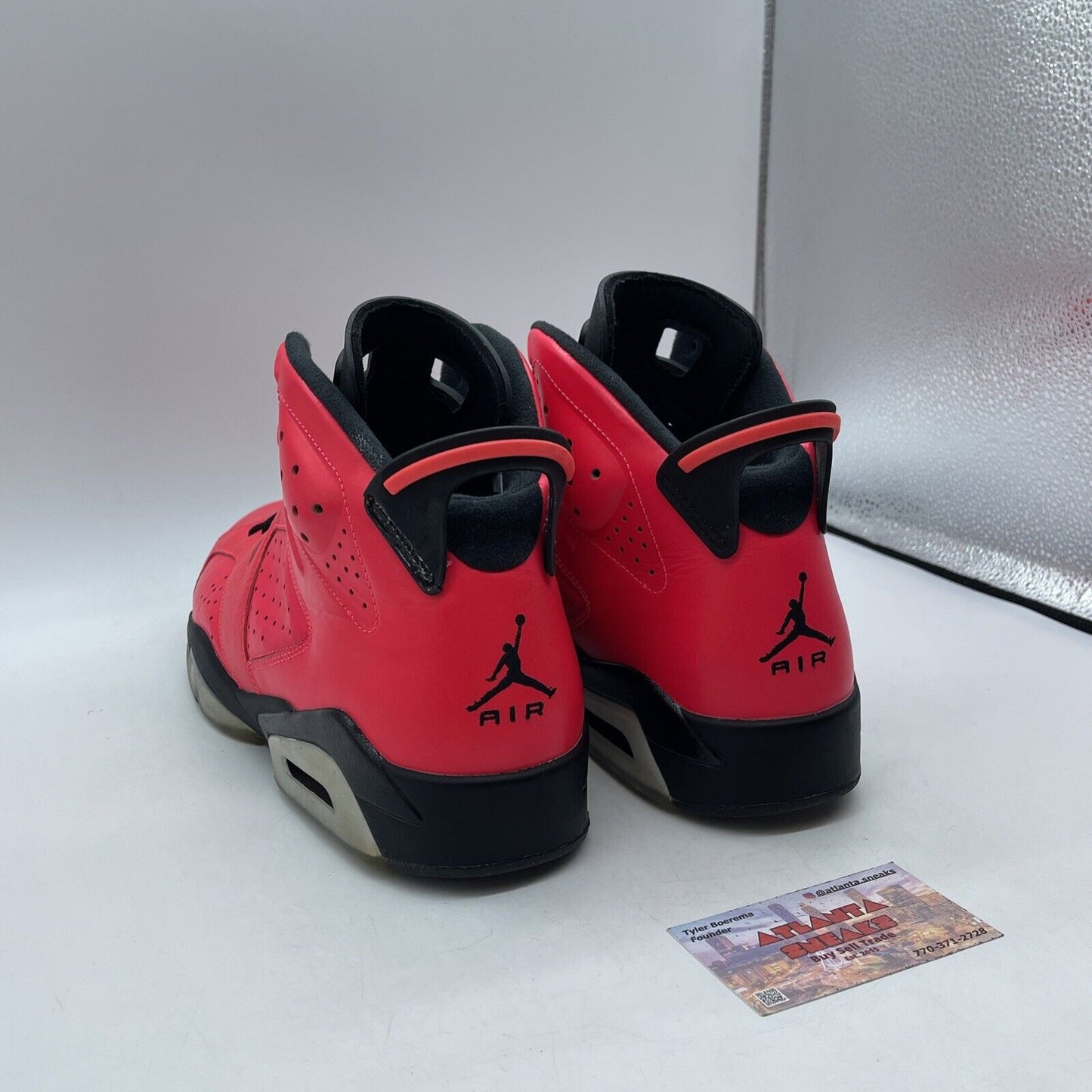 Size 12 - Air Jordan 6 Retro Infrared 23 Pink Black Leather (384664-623)