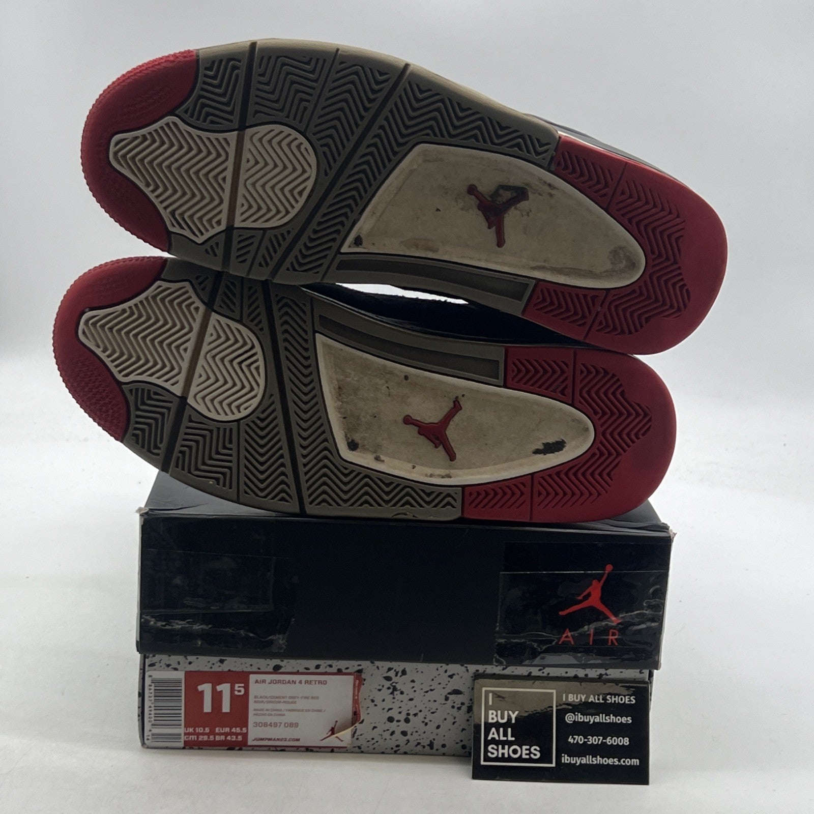 Size 11.5 - Air Jordan 4 Retro bred release 2012 (308497-089)