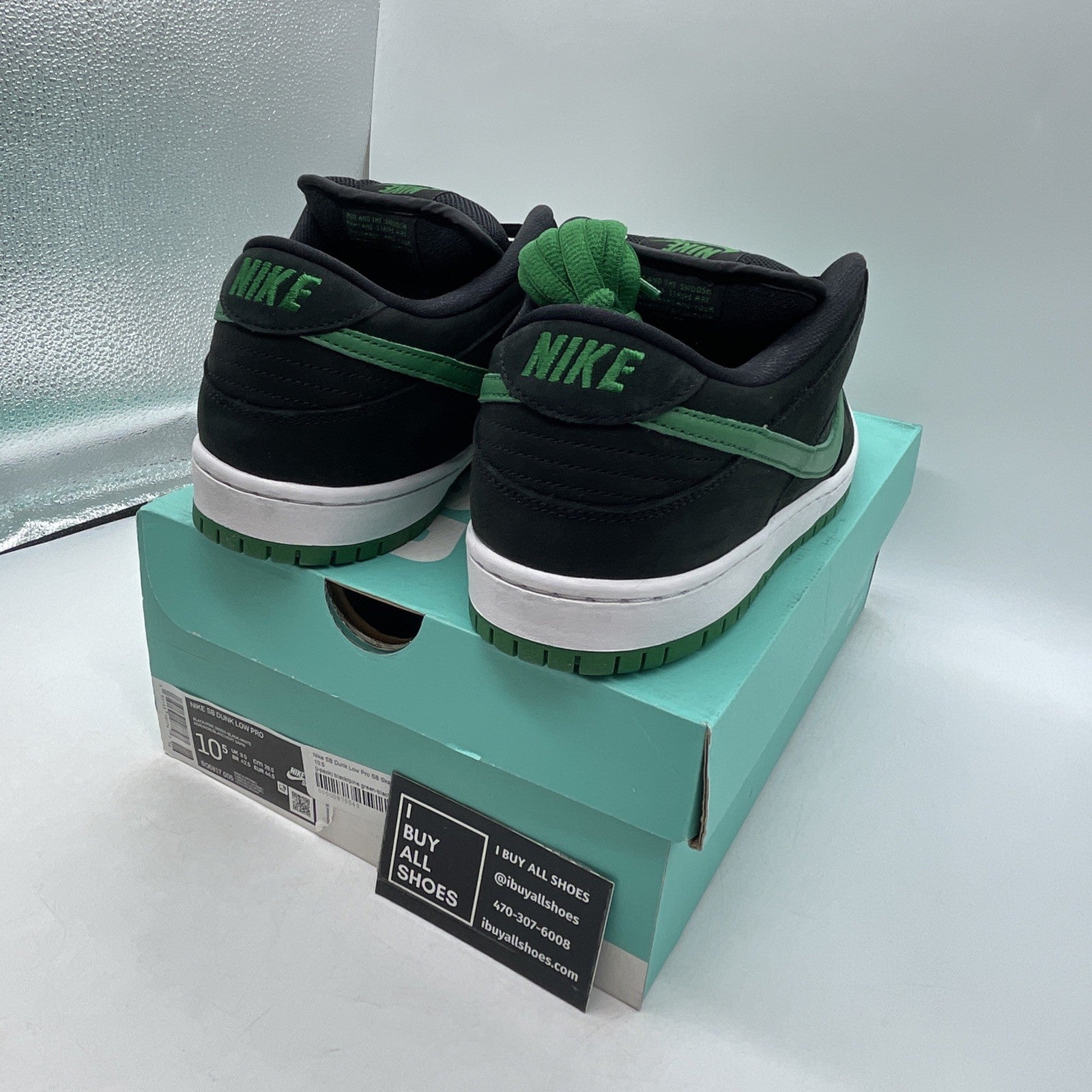 Size 10.5 - Nike Dunk Pro SB Low Black Pine (BQ6817-005)