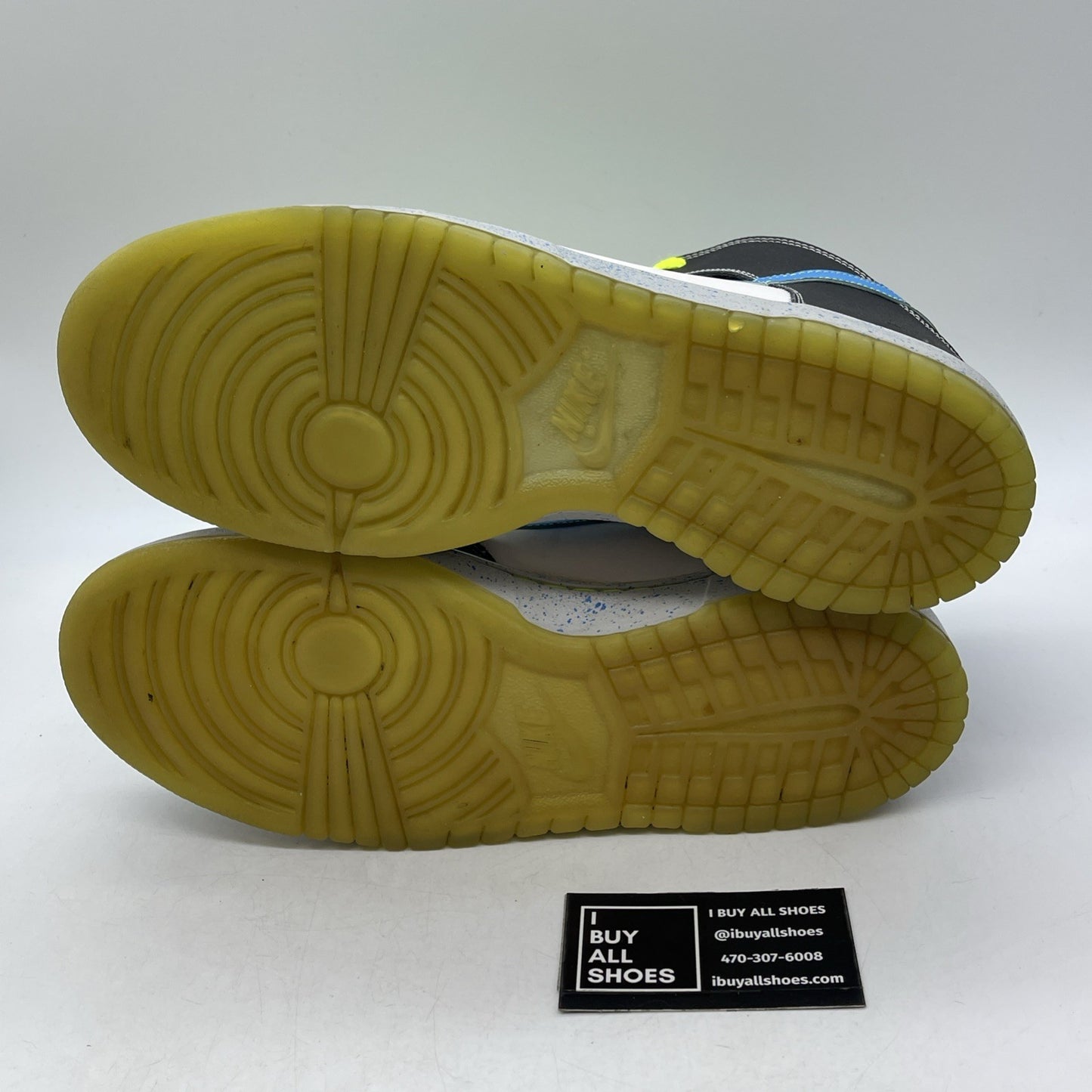Size 10.5 - Nike Dunk AS Premium High White Blue Glow (558493-143)