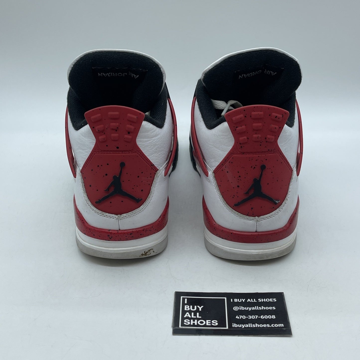 Size 11 - Air Jordan 4 Retro Mid Red Cement White Black Leather (DH6927-161)