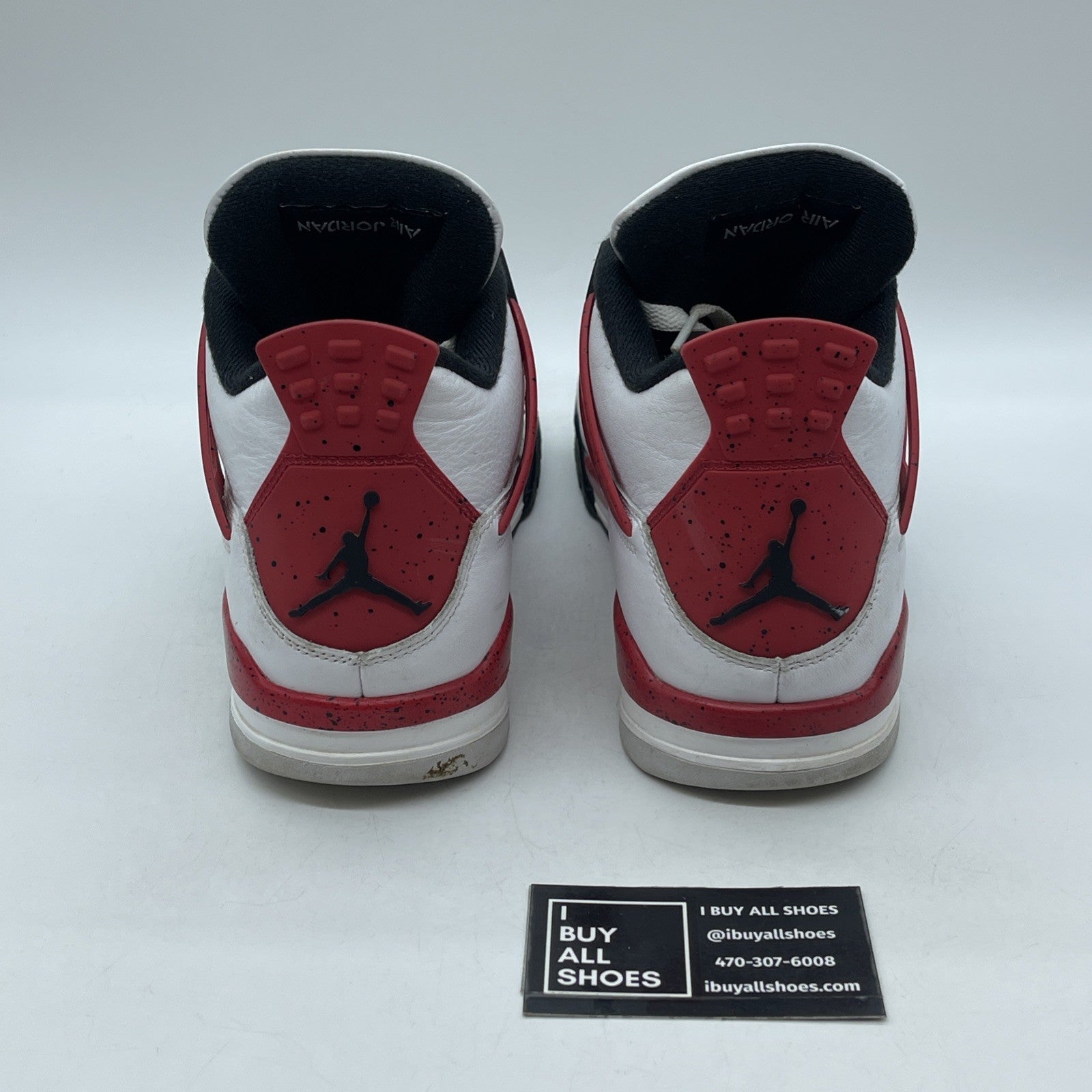 Size 11 - Air Jordan 4 Retro Mid Red Cement White Black Leather (DH6927-161)