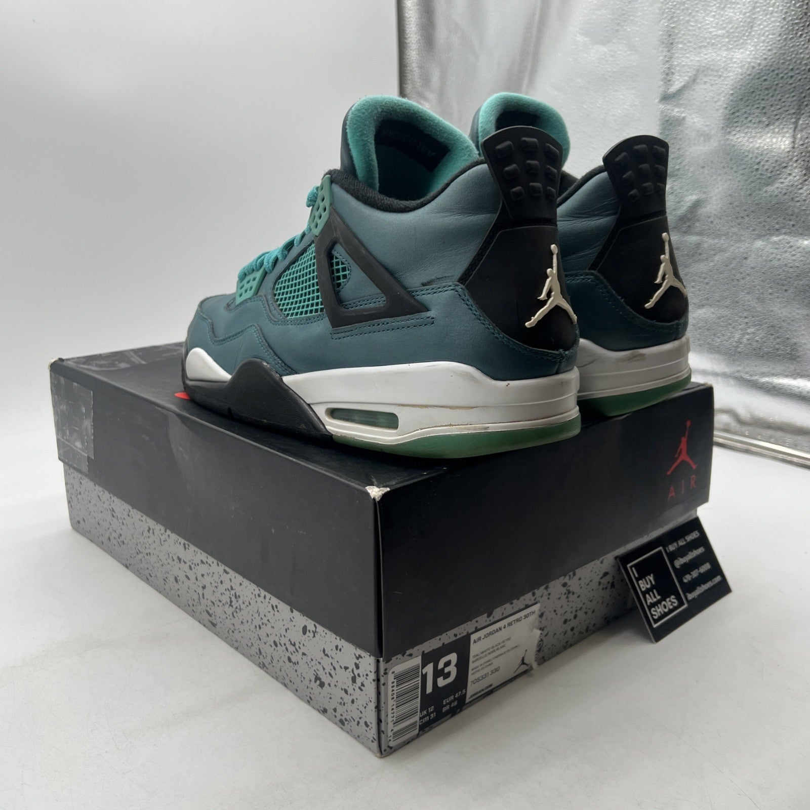 Size 13 - Air Jordan 4 Retro Teal (705331-330)