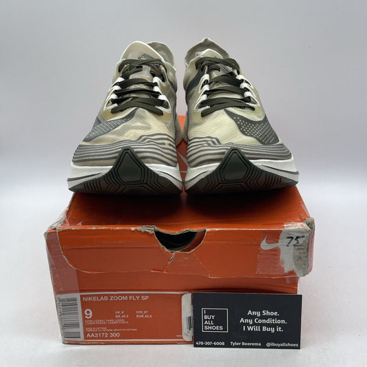 Size 9 - NikeLab Zoom Fly SP Shanghai Black White Green Suede Leather AA3172-300
