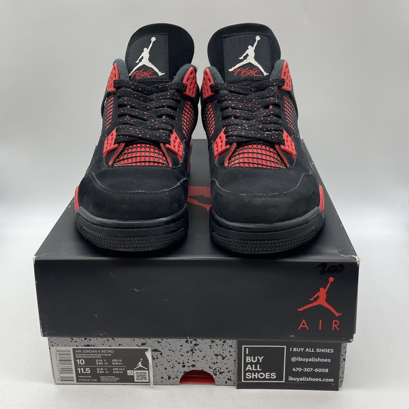 Size 10 - Air Jordan 4 Retro Mid Red Thunder (CT8527–016)