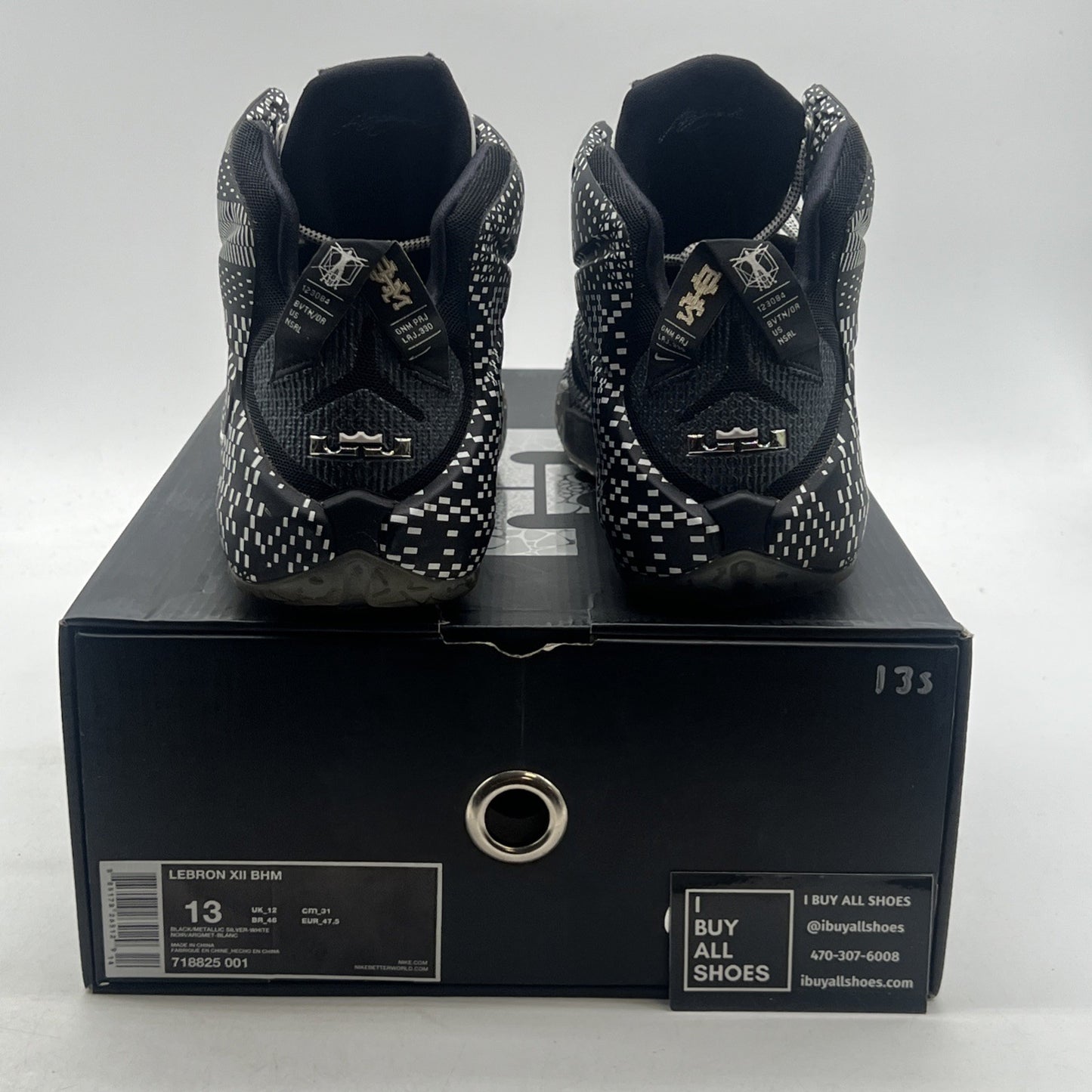 Size 13 - Nike LeBron 12 BHM - (718825-001)