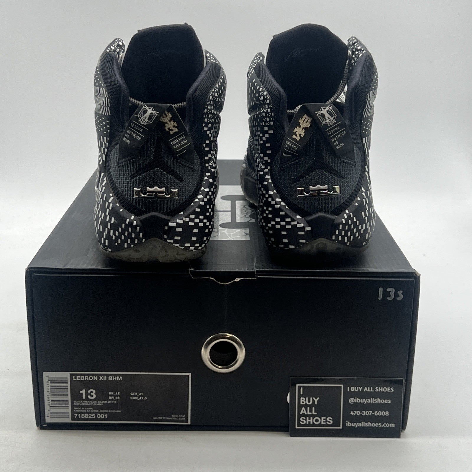 Size 13 - Nike LeBron 12 BHM - (718825-001)