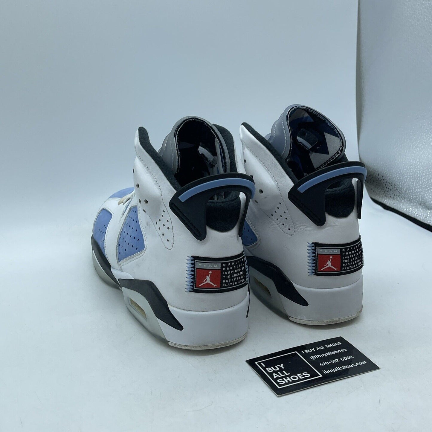 Size 10 - Jordan 6 Retro Mid UNC Home Blue White Black Suede Leather (CT8529-410