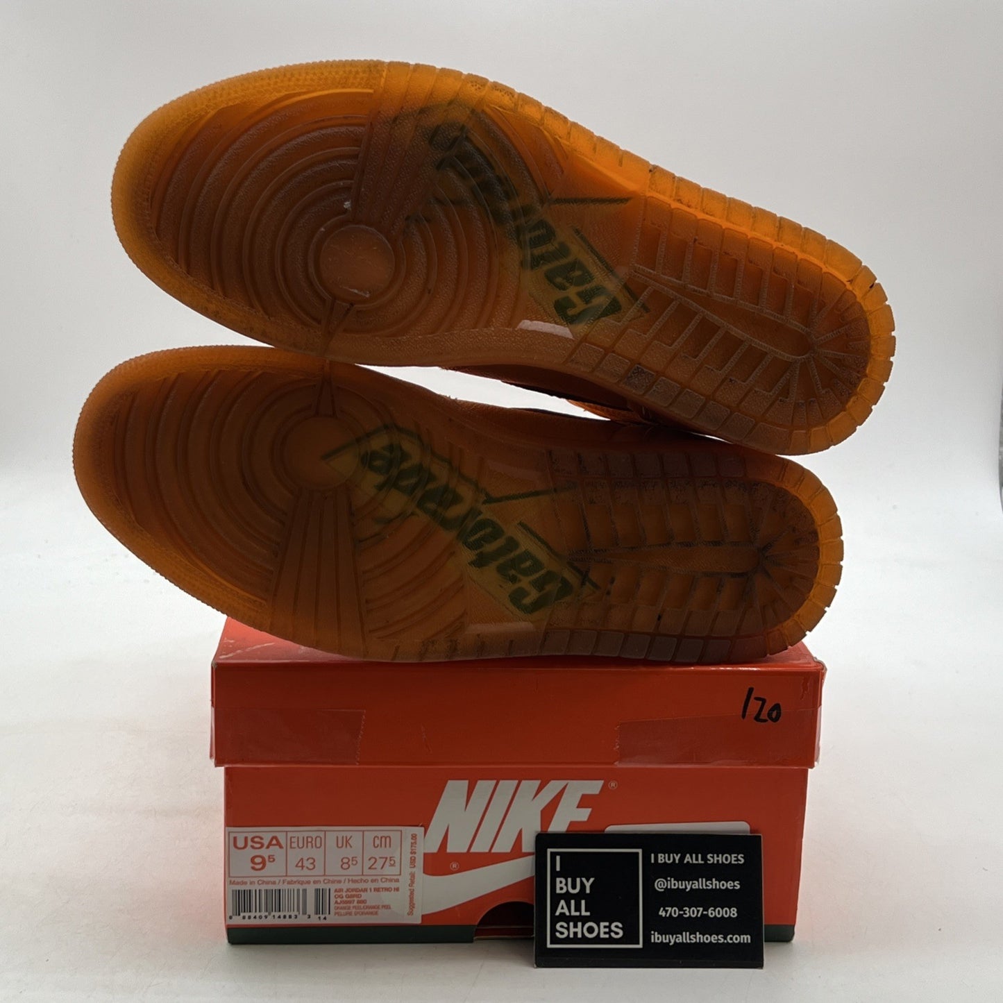 Size 9.5 - Air Jordan 1 Retro OG G8RD High Orange Peel (AJ5997-880)