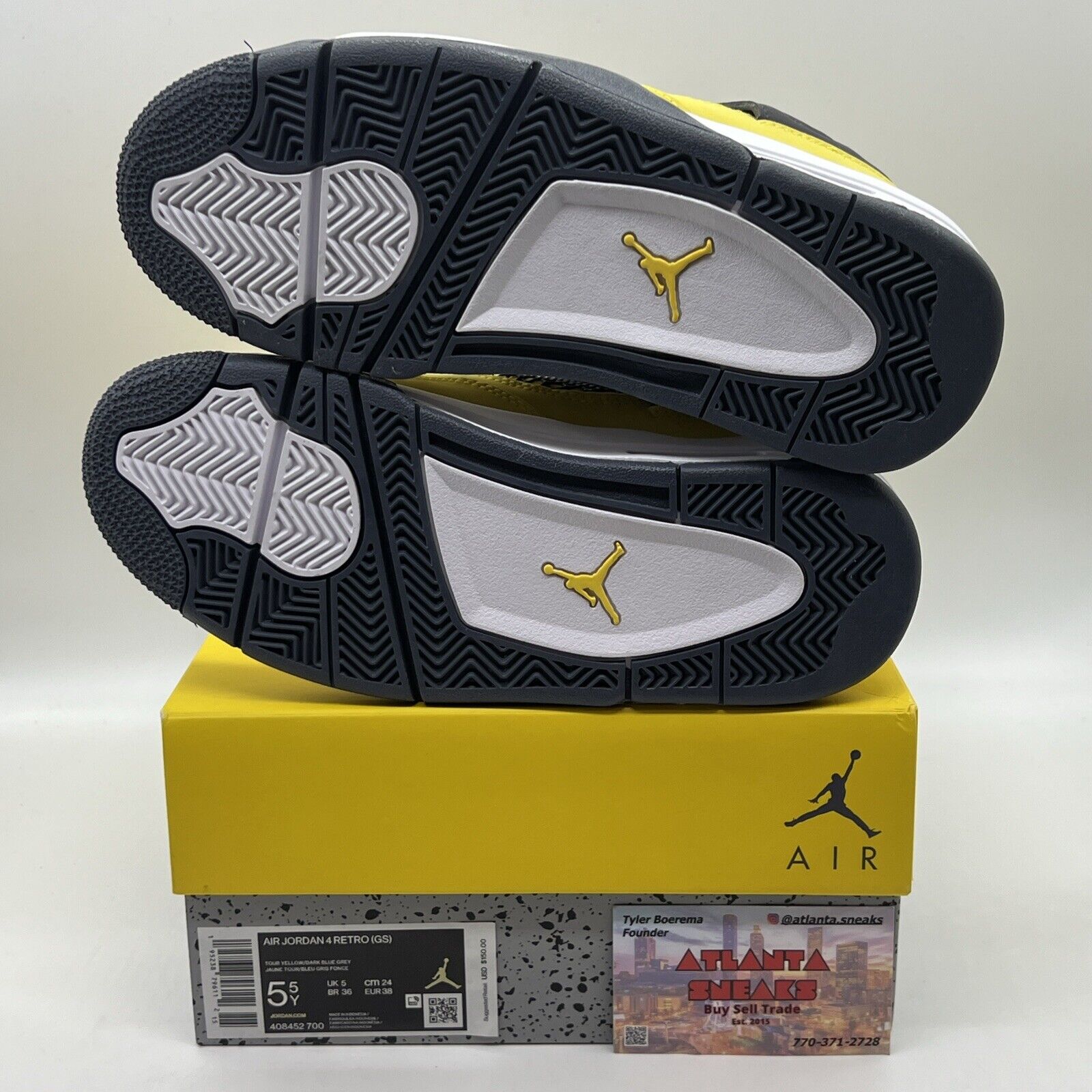 Size 5.5 - Jordan 4 Retro GS Tour Yellow 2021 - 408452700 Brand New Og All