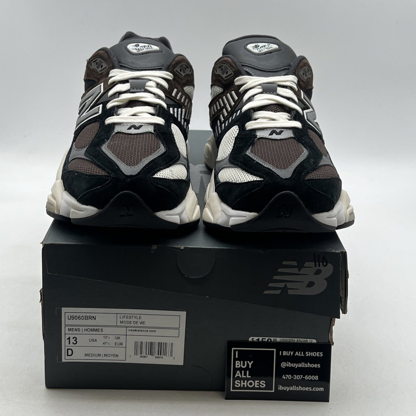 Size 13 - New Balance 9060 Brown Black (U9060BRN)