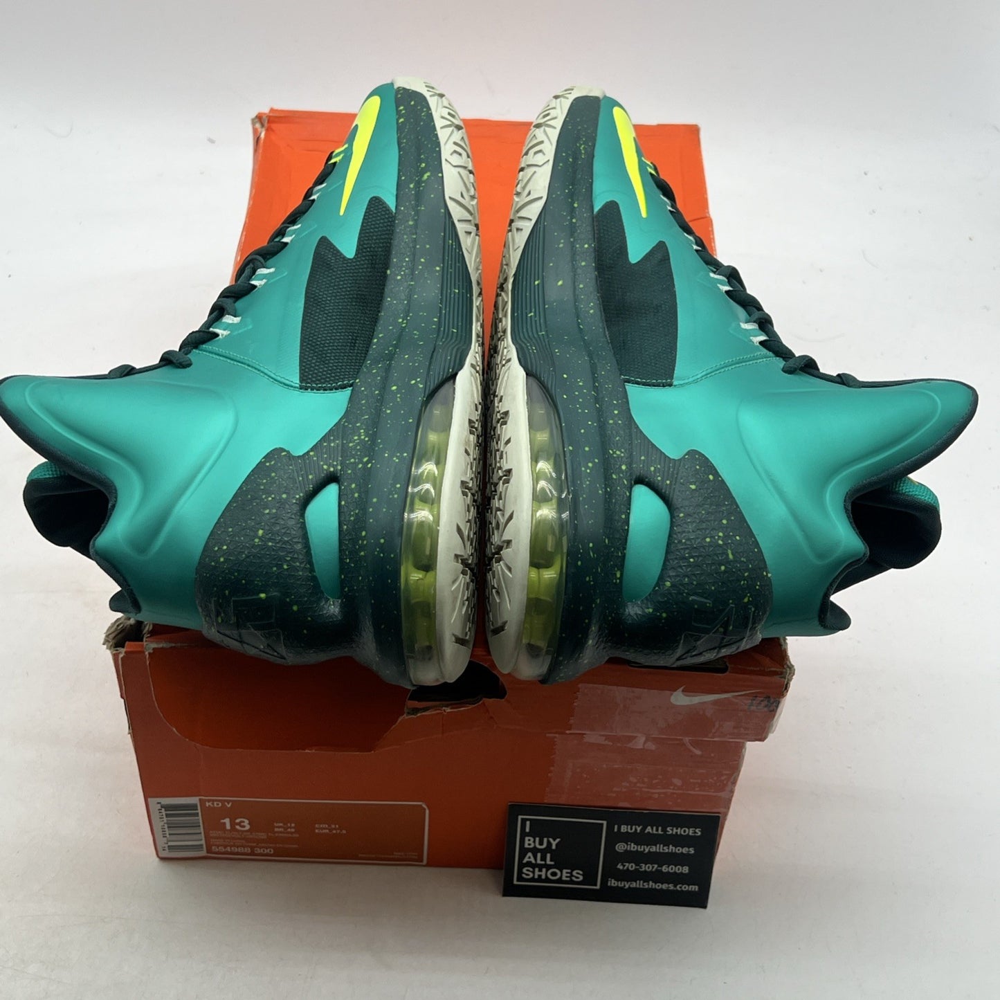 Size 13 - Nike KD 5 Hulk - (554988-300)