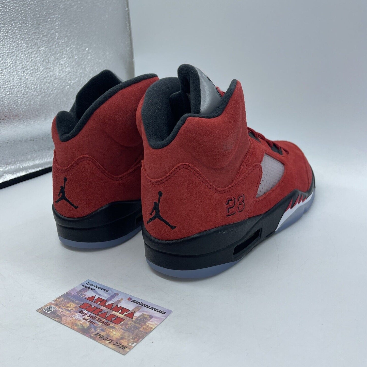 Size 8.5 - Jordan 5 Retro Mid Raging Bull Red Black Sliver. Wide (DD0587-600)