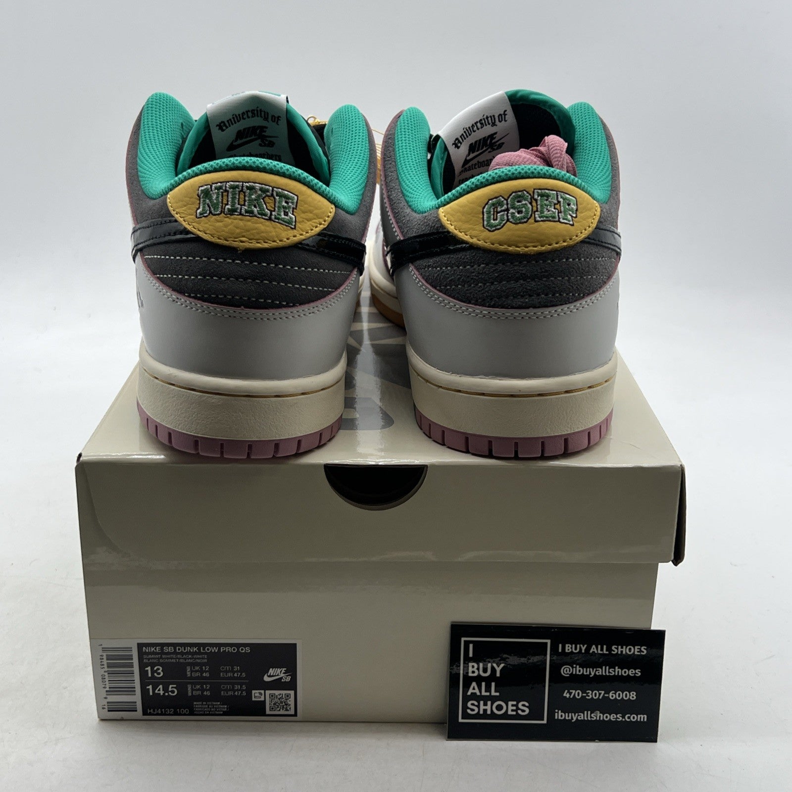 Size 13 - Nike CSEF x Dunk SB Low White Clear Emerald (HJ4132-100)