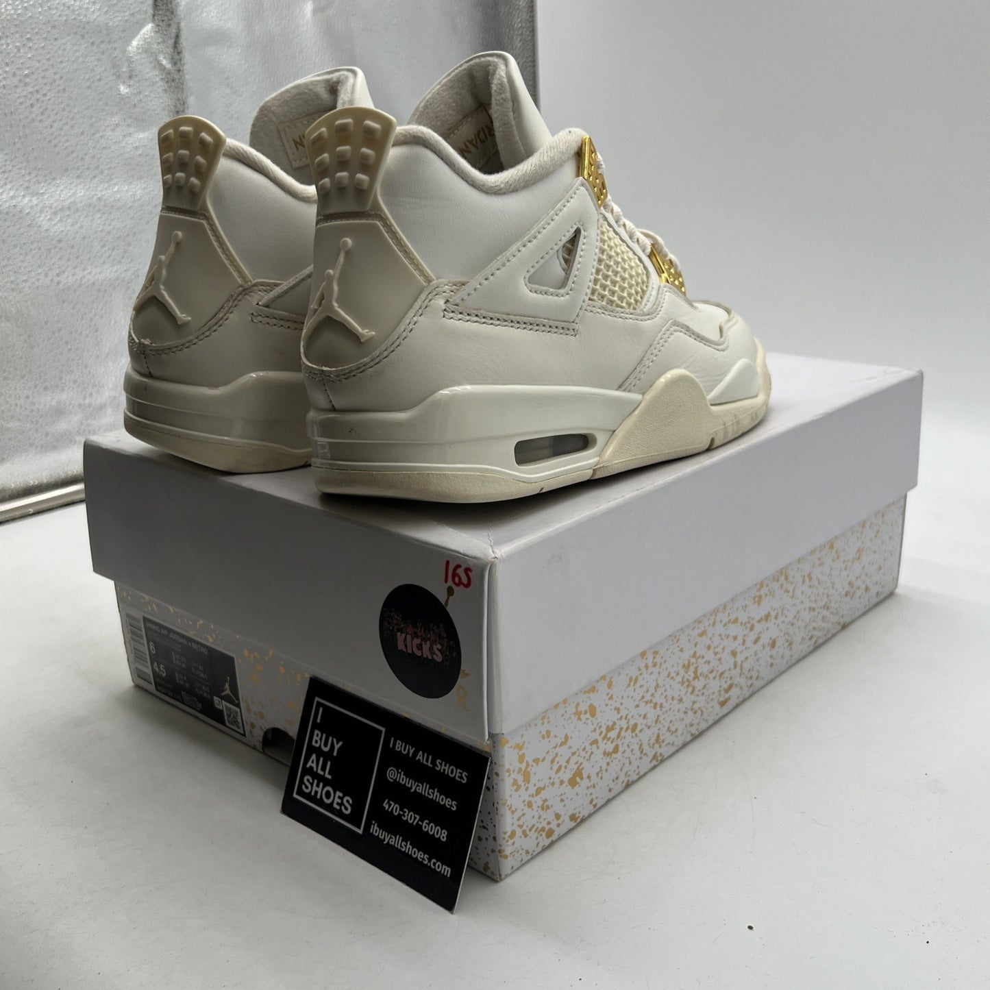 Size 6 - Air Jordan 4 Retro Metallic Gold W (AQ9129-170)