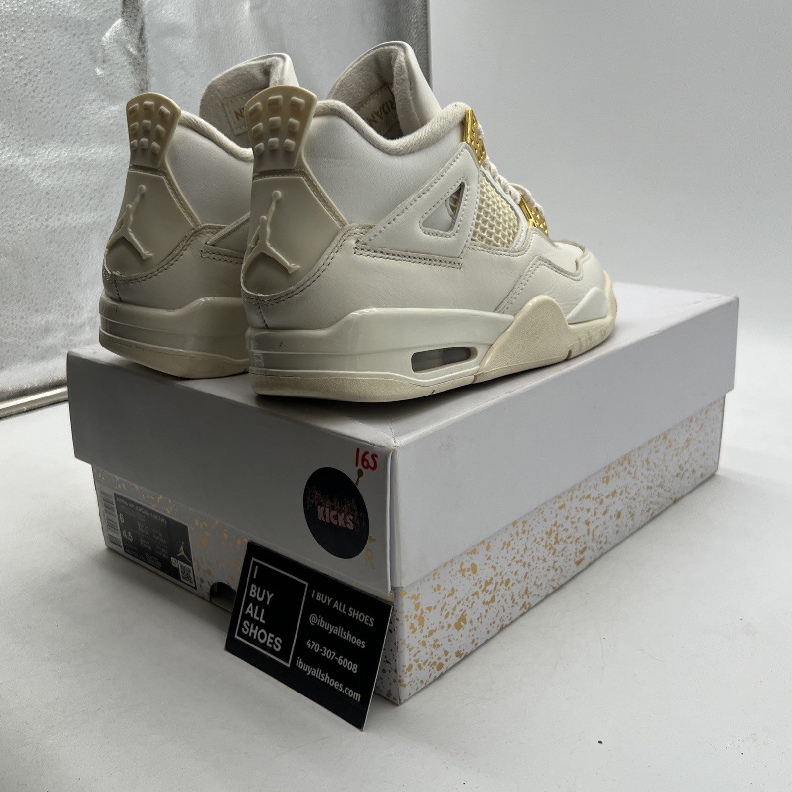 Size 6 - Air Jordan 4 Retro Metallic Gold W (AQ9129-170)