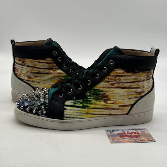 Size 12 - Christian Louboutin spiked men's sneakers multicolored