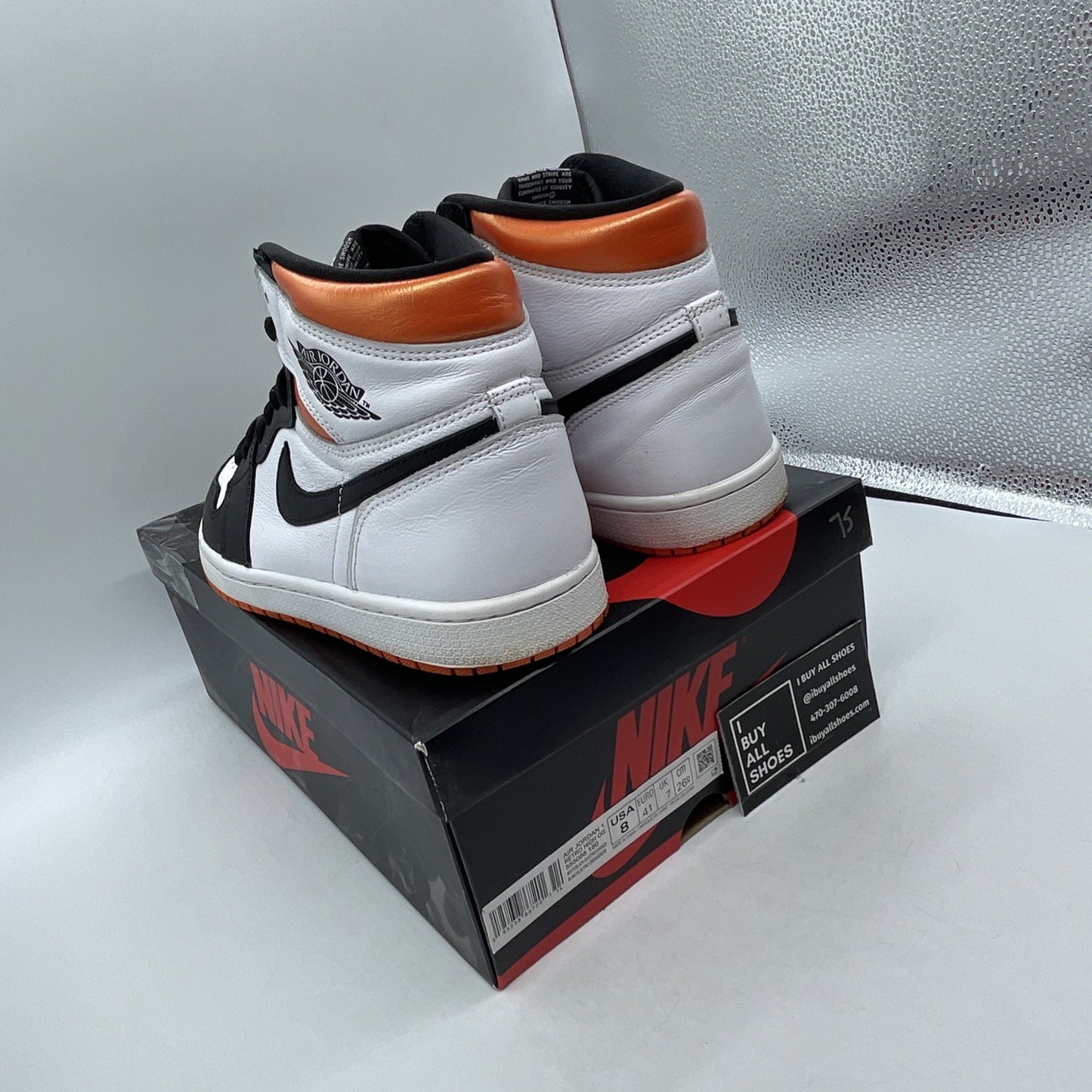 Size 8 - Air Jordan 1 Retro High Electro Orange (555088-180)