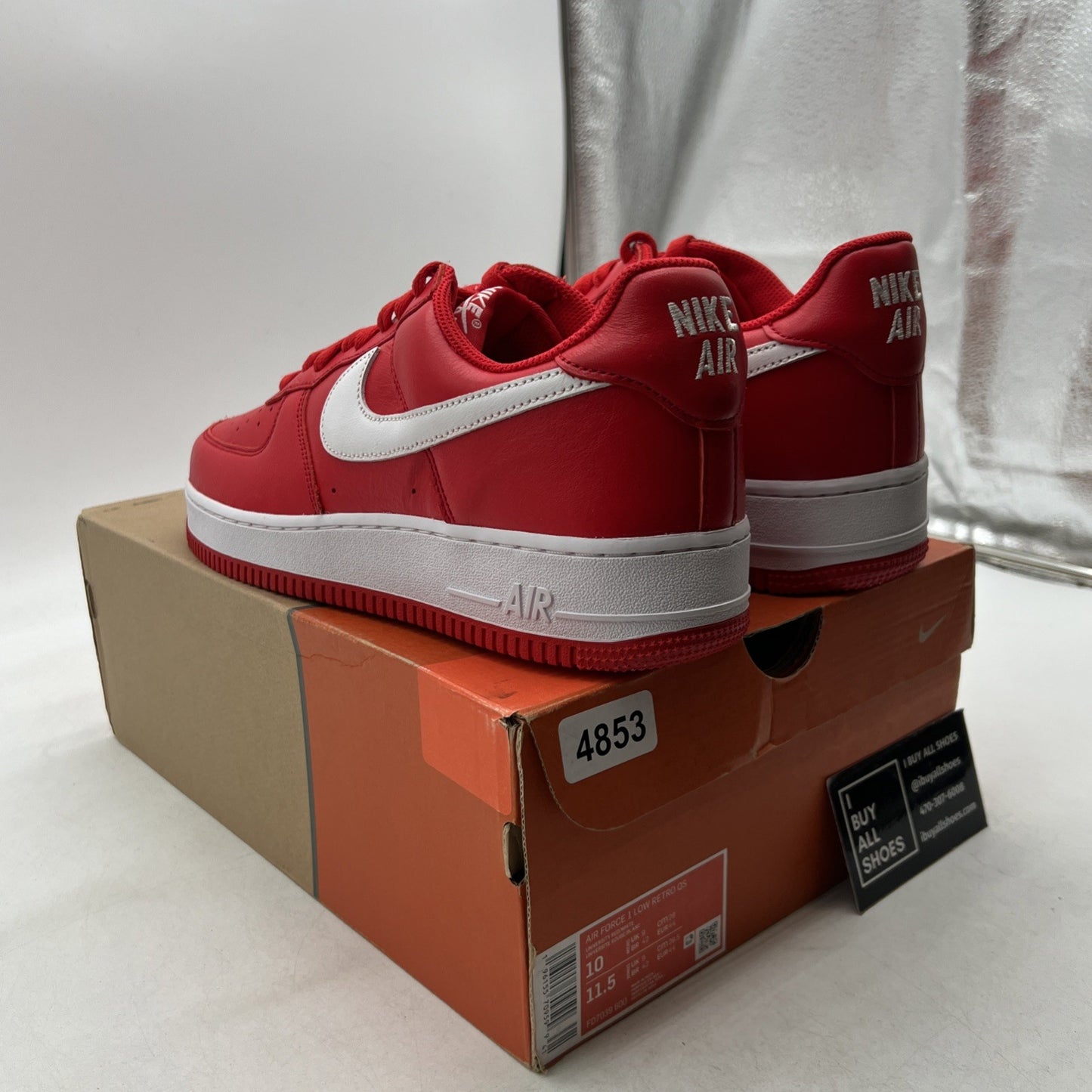 Size 10 - Nike Air Force 1 Low Color of the Month - University Red (FD7039-600)