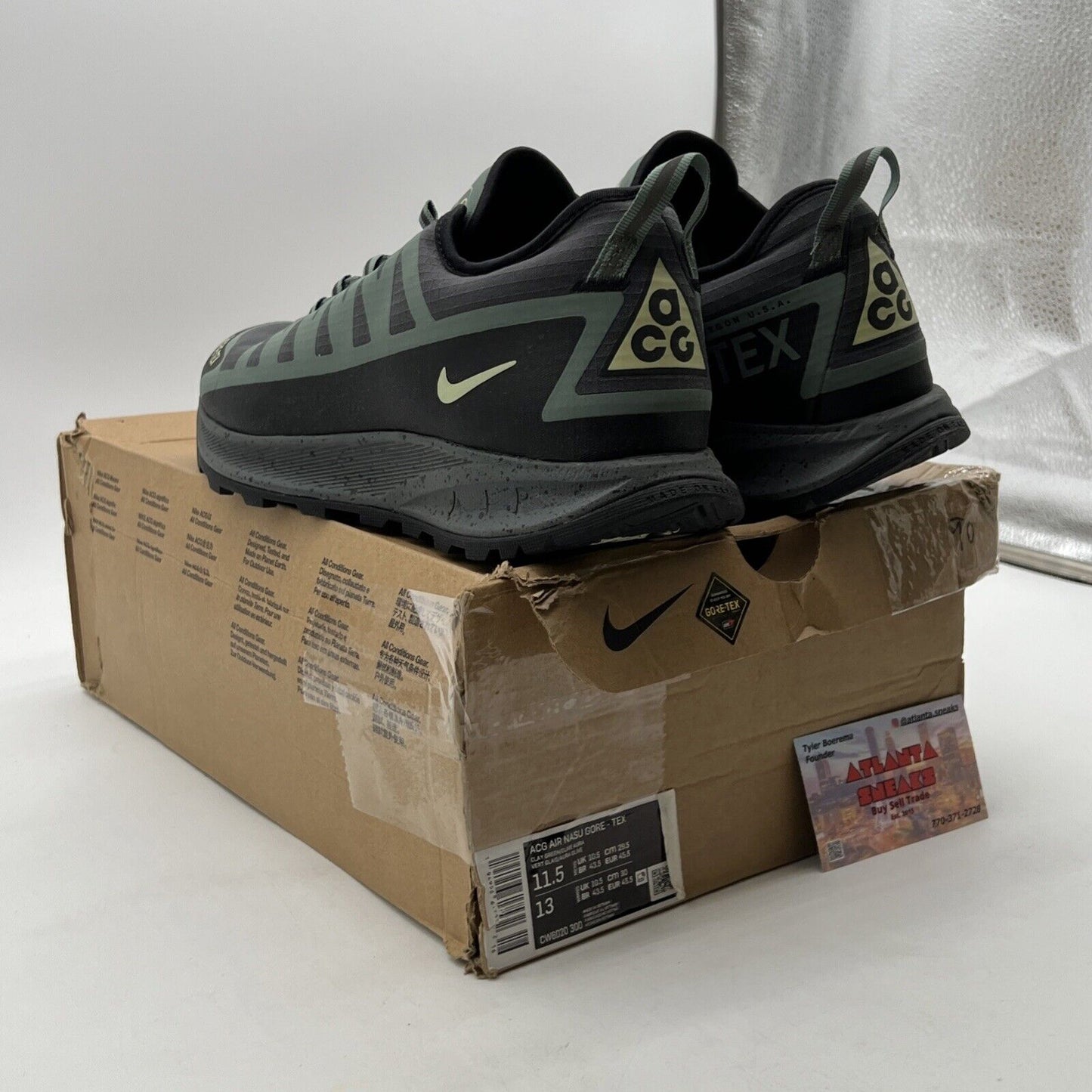 Size 11.5 - Nike ACG Air Nasu Gore-Tex Clay Green (CW6020-300)