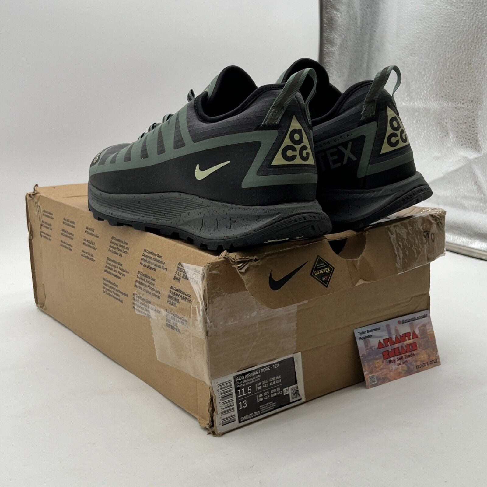 Size 11.5 - Nike ACG Air Nasu Gore-Tex Clay Green (CW6020-300)