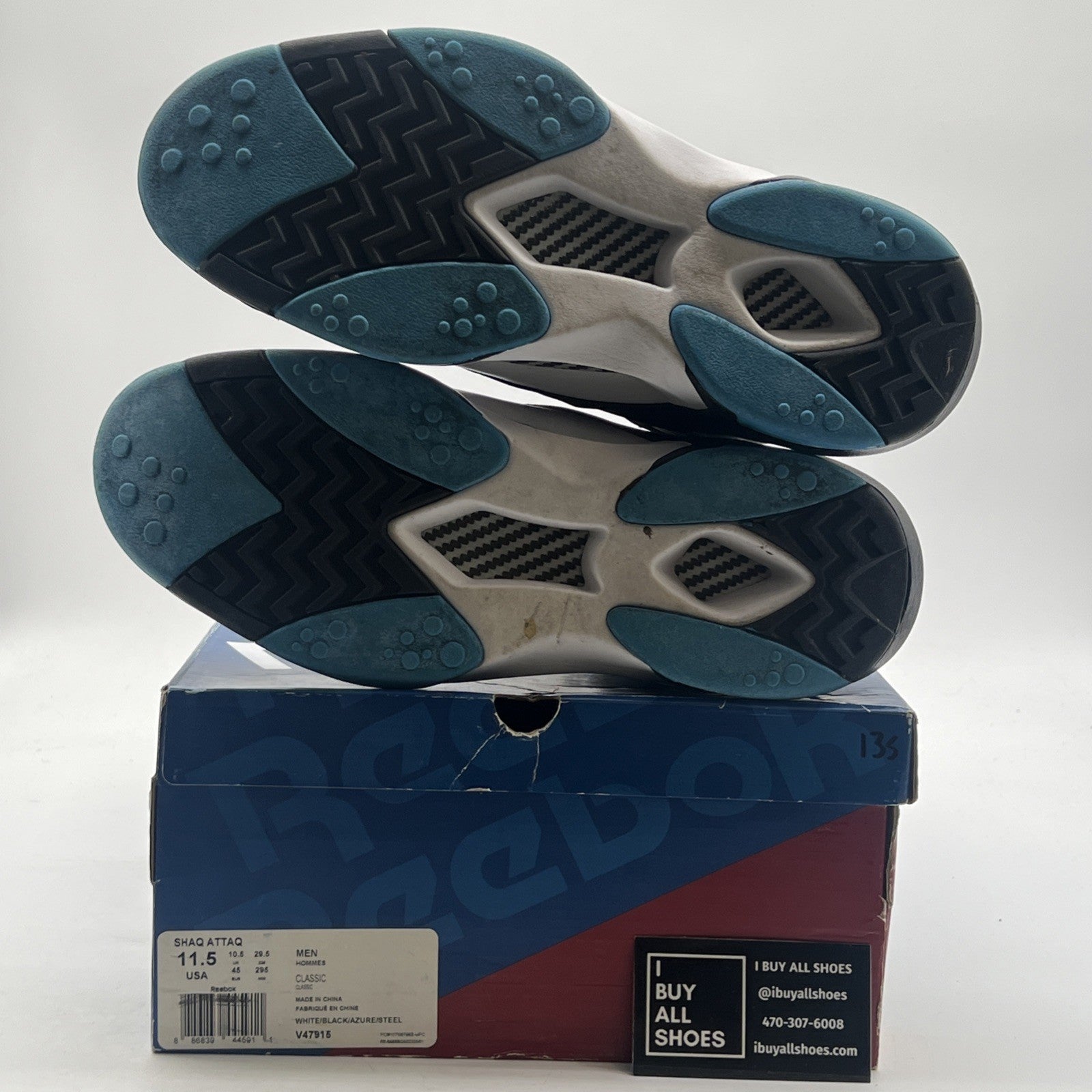 Size 11.5 - Reebok Shaq Attaq 2013 Orlando Magic (V47915)