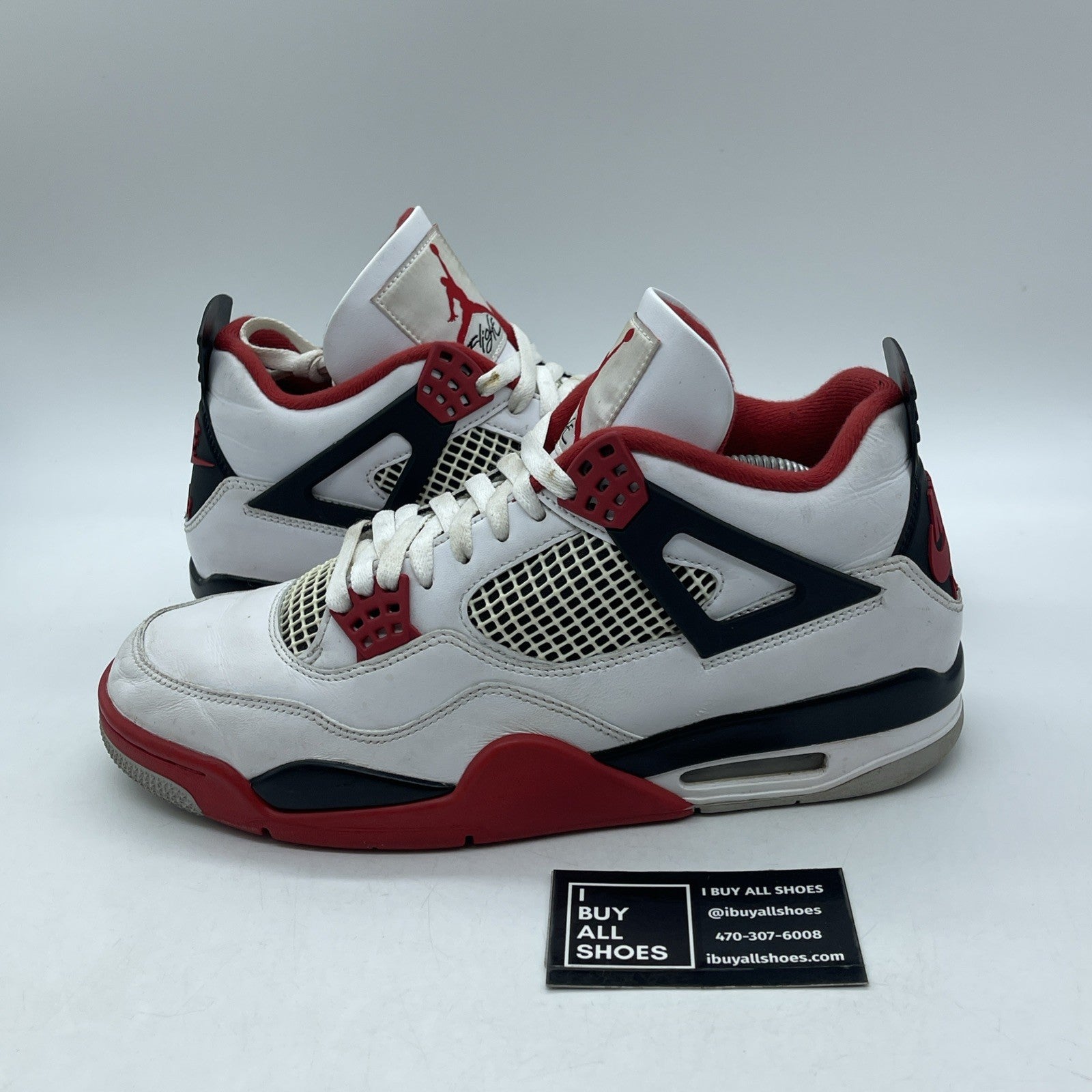 Size 10.5 - Jordan 4 Retro OG Mid Fire Red Black Leather (DC7770-160)