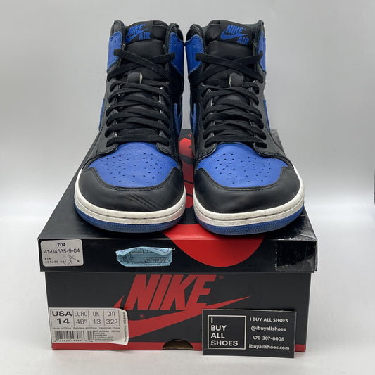 Size 14 - Air Jordan 1 Retro OG High Royal Blue Black Leather (555088-007)