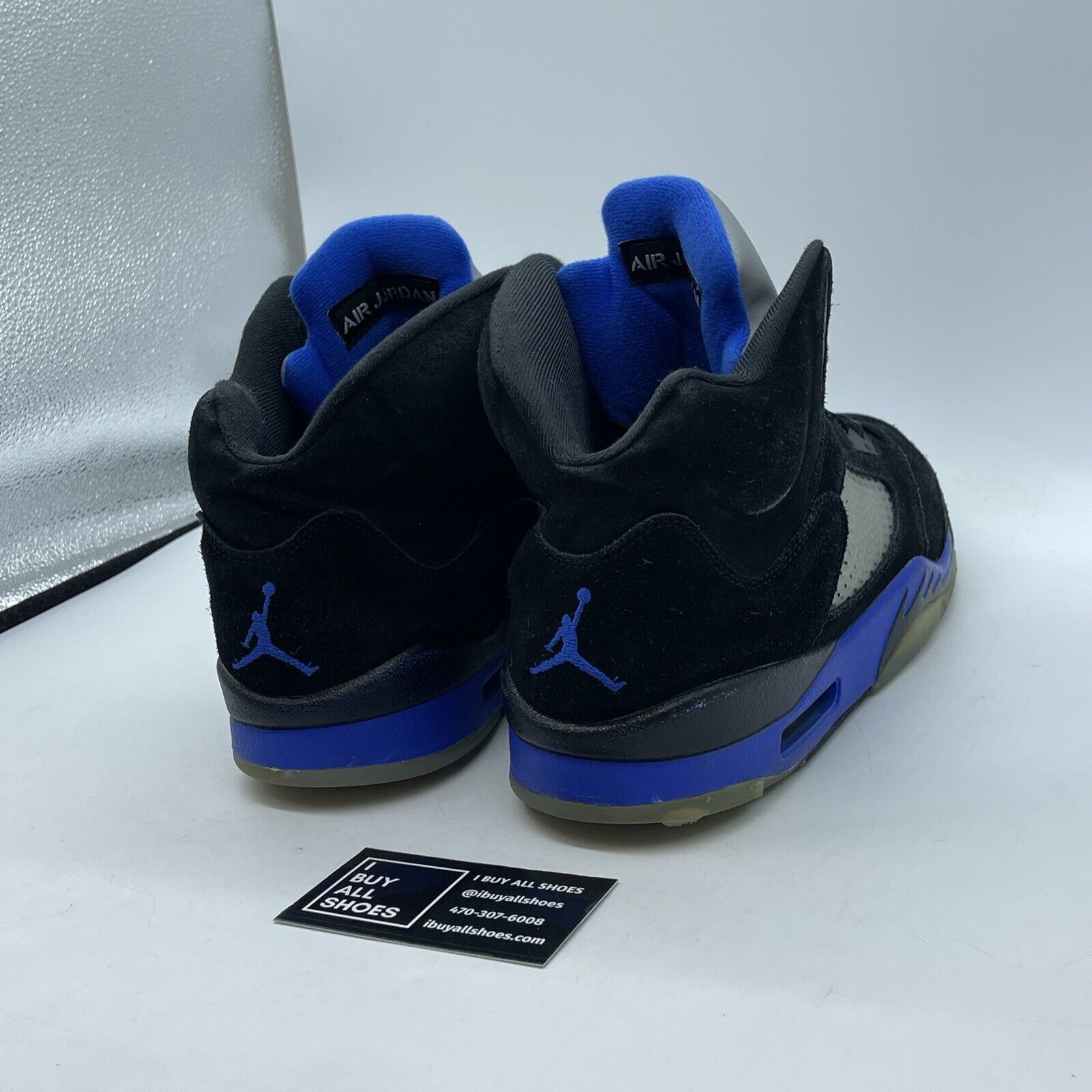 Size 13 - Jordan 5 Retro Mid Racer Blue Black Suede Leather (CT4838-004)