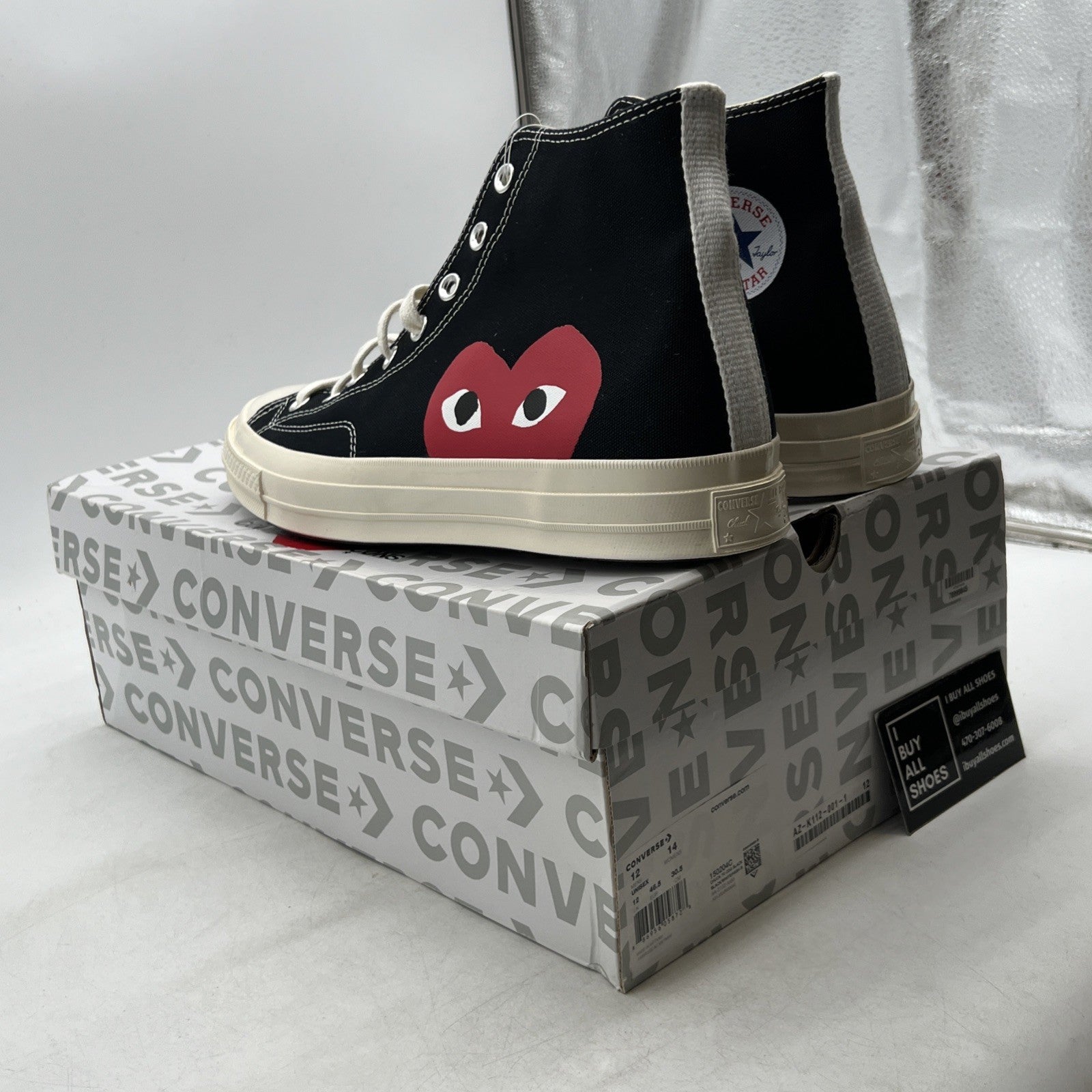 Size 12 - Converse Chuck Taylor All Star High x Comme des Garcons Play (150204C)
