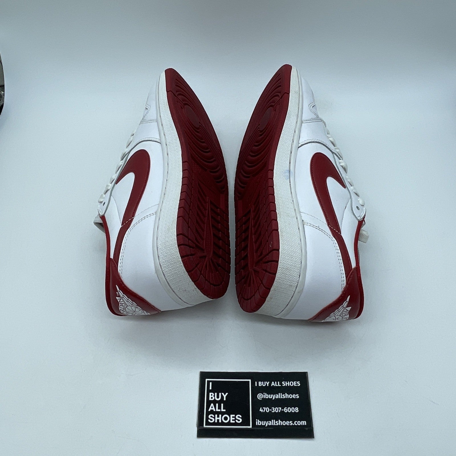 Size 9.5 - Air Jordan 1 Retro OG Low Varsity Red White Leather (705329-101)