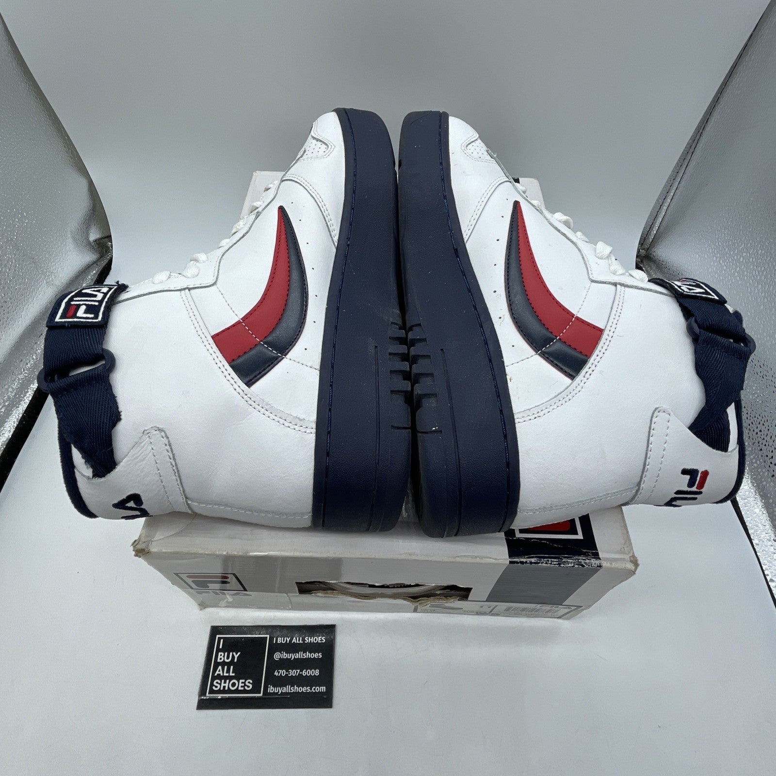 Size 11 - Fila Mens Fx-100 Sneakers White/Navy/Red (1VB90150-125)