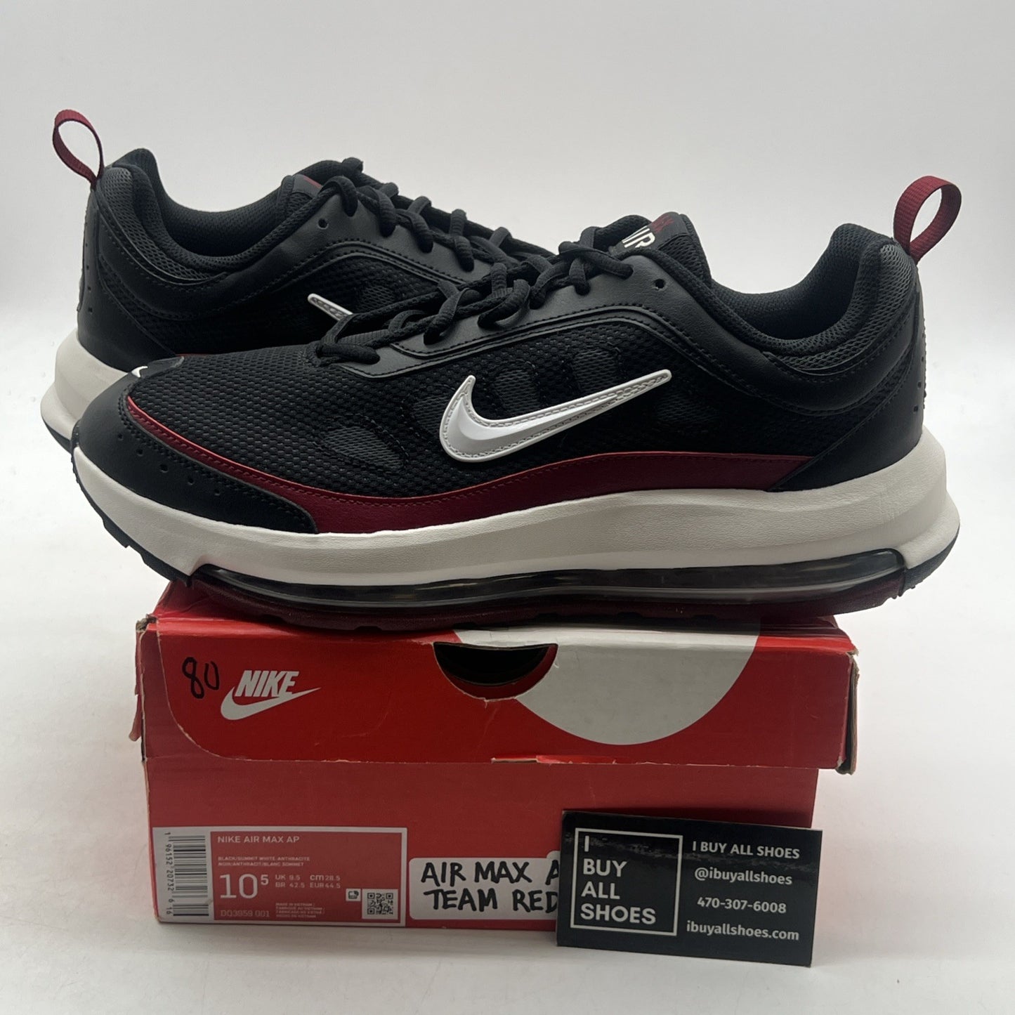 Size 10.5 - Nike Air Max AP Black Team Red (DQ3959-001)