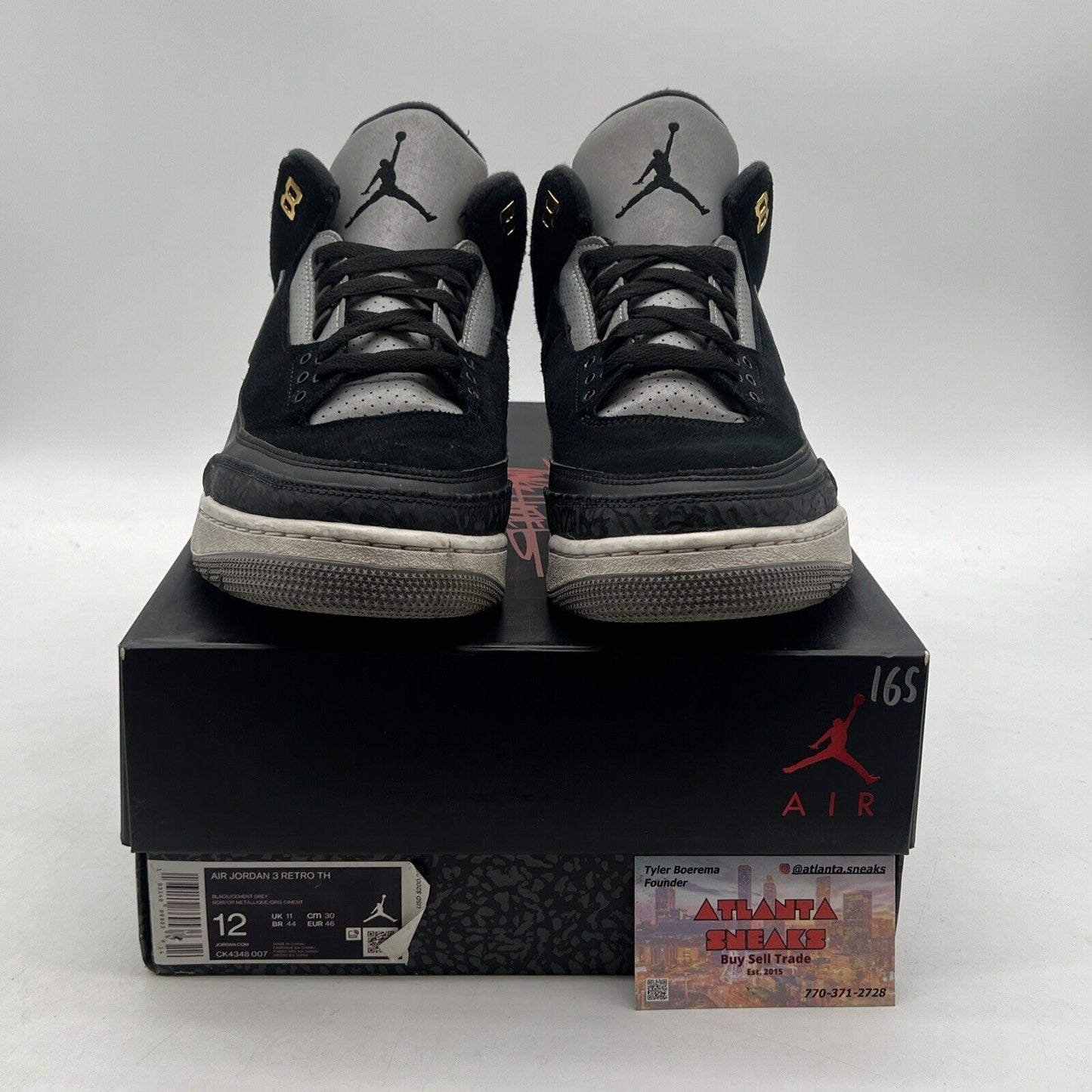 Size 12 - Jordan 3 Retro Tinker SP Black Cement 2019 (CK4348-007)