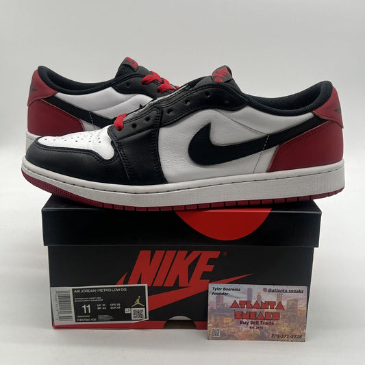 Size 11 - Air Jordan 1 Retro OG Low Black Toe (CZ0790-106)