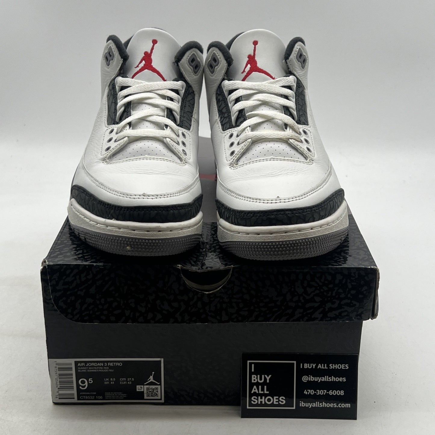 Size 9.5 - Air Jordan 3 Retro Cement Grey (CT8532-106)