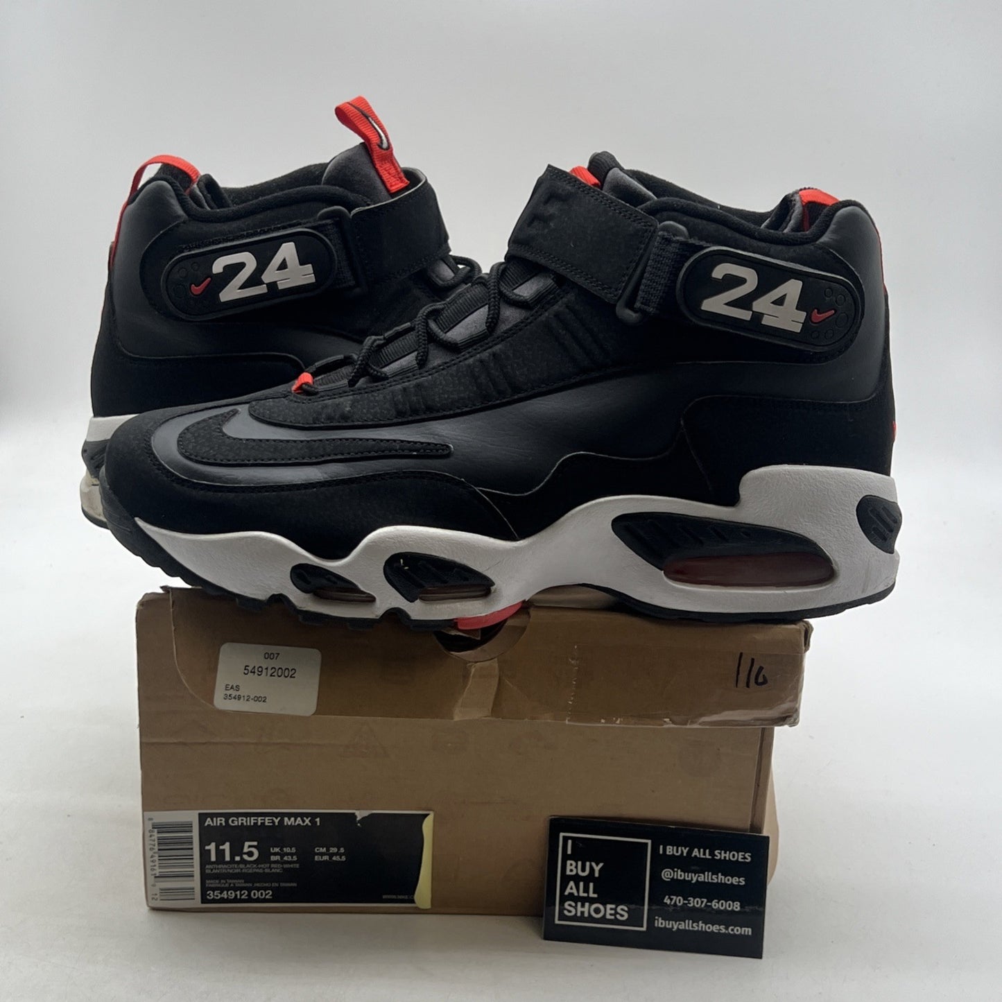 Size 11.5 - Nike Air Griffey Max 1 Anthracite (354912-002)